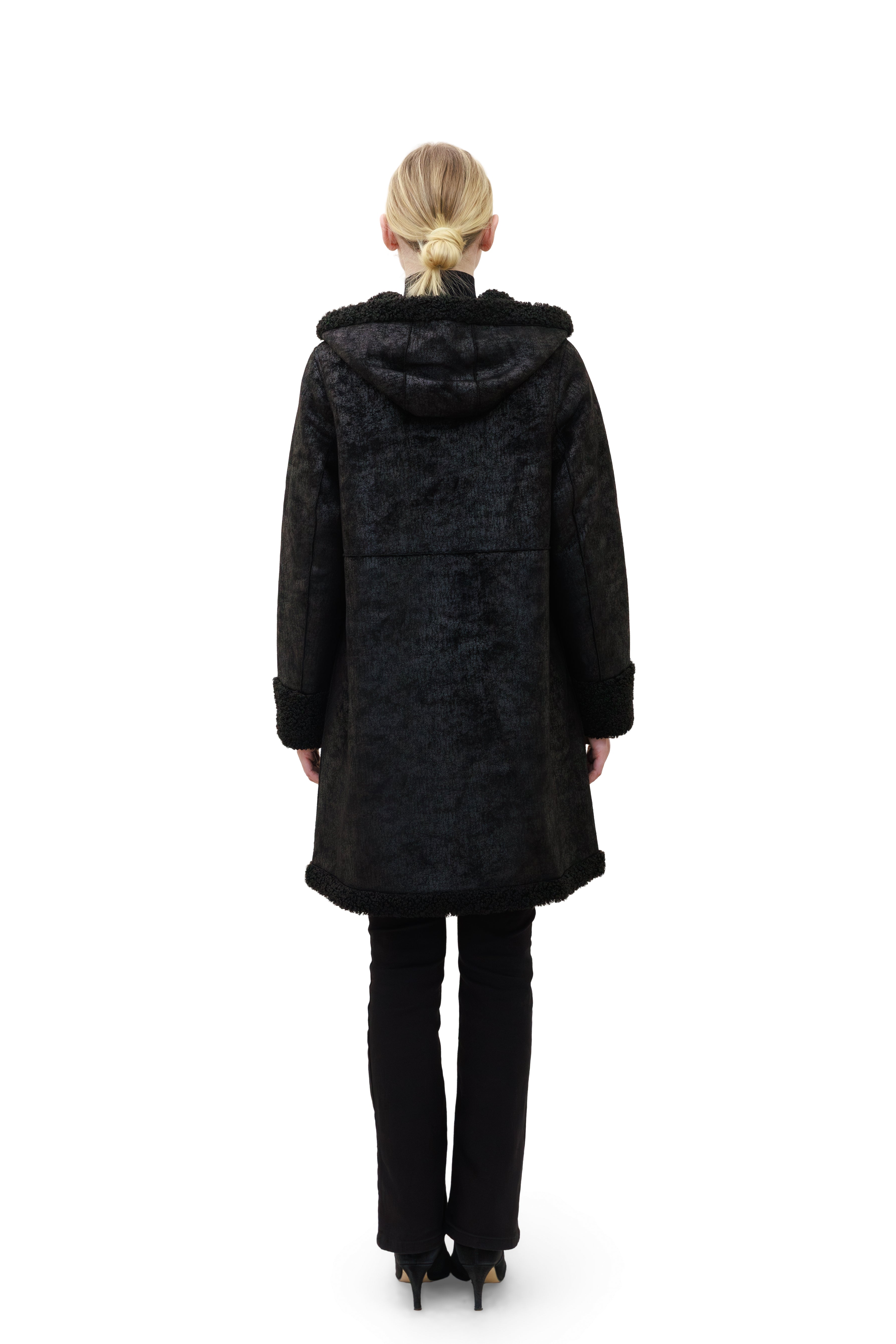 Starlake - Reversible faux sherpa coat with hood