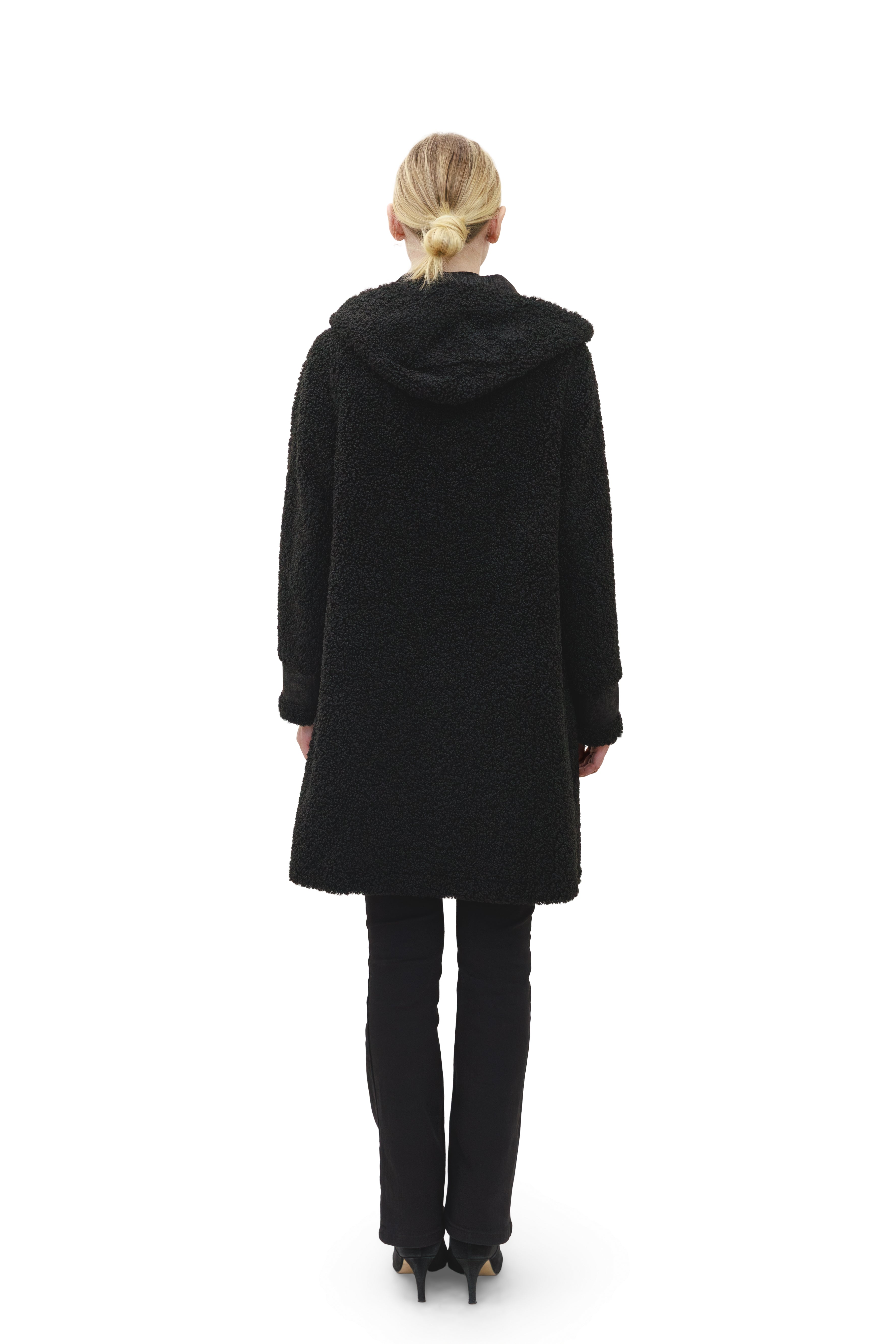 Starlake - Reversible faux sherpa coat with hood