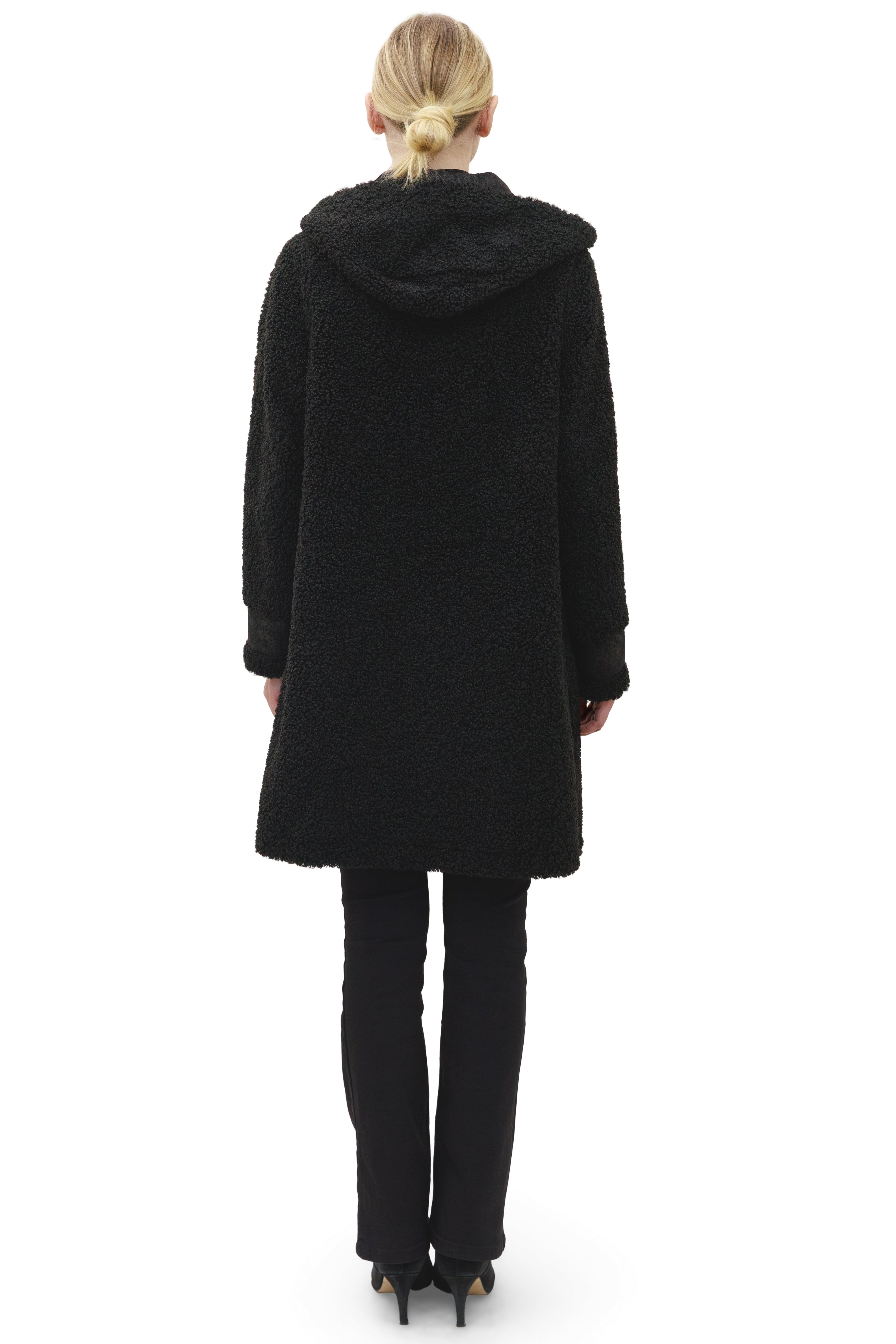 Starlake - Reversible faux sherpa coat with hood