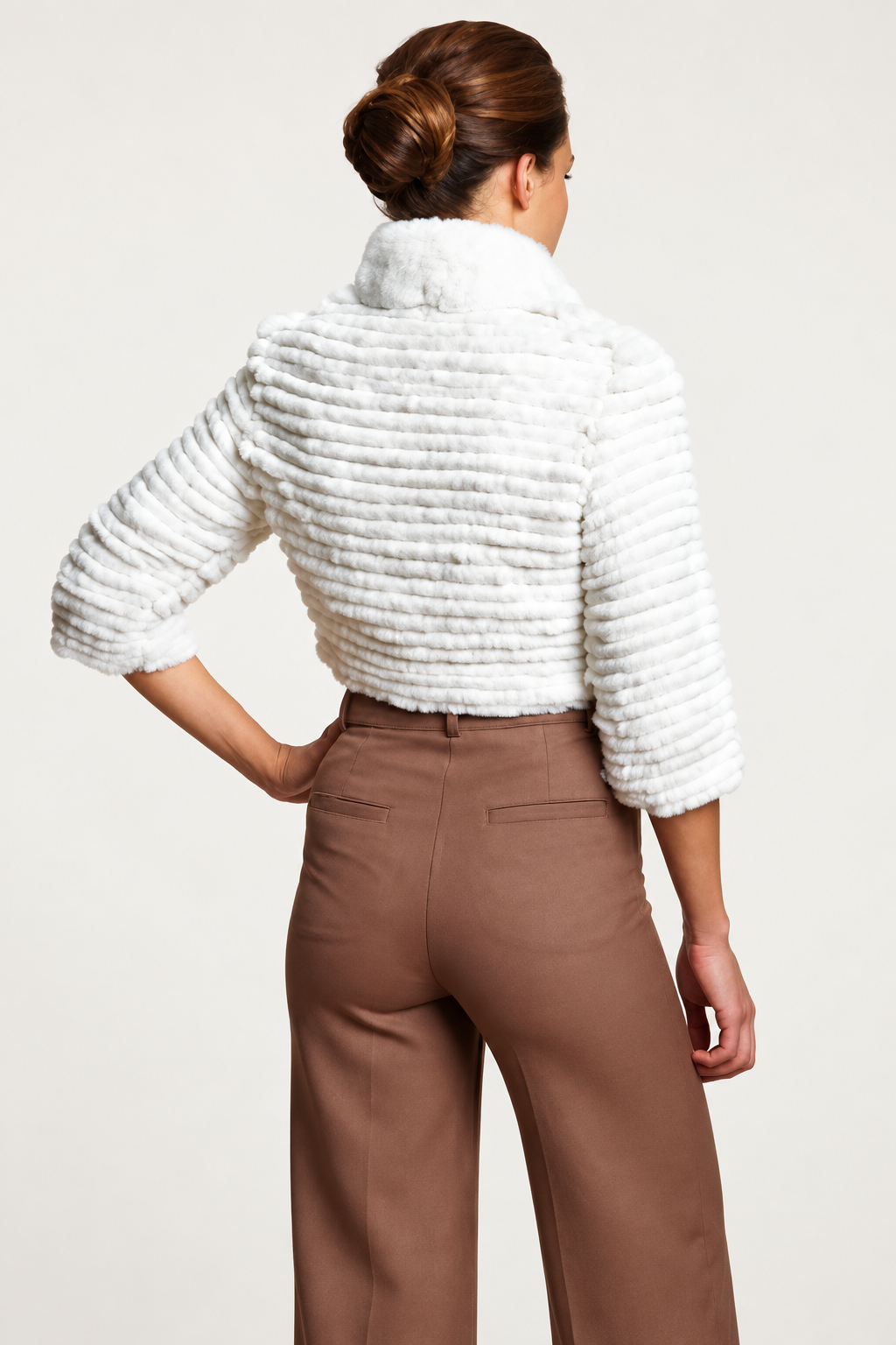 CHELSEA- Layered Rex Rabbit Bolero