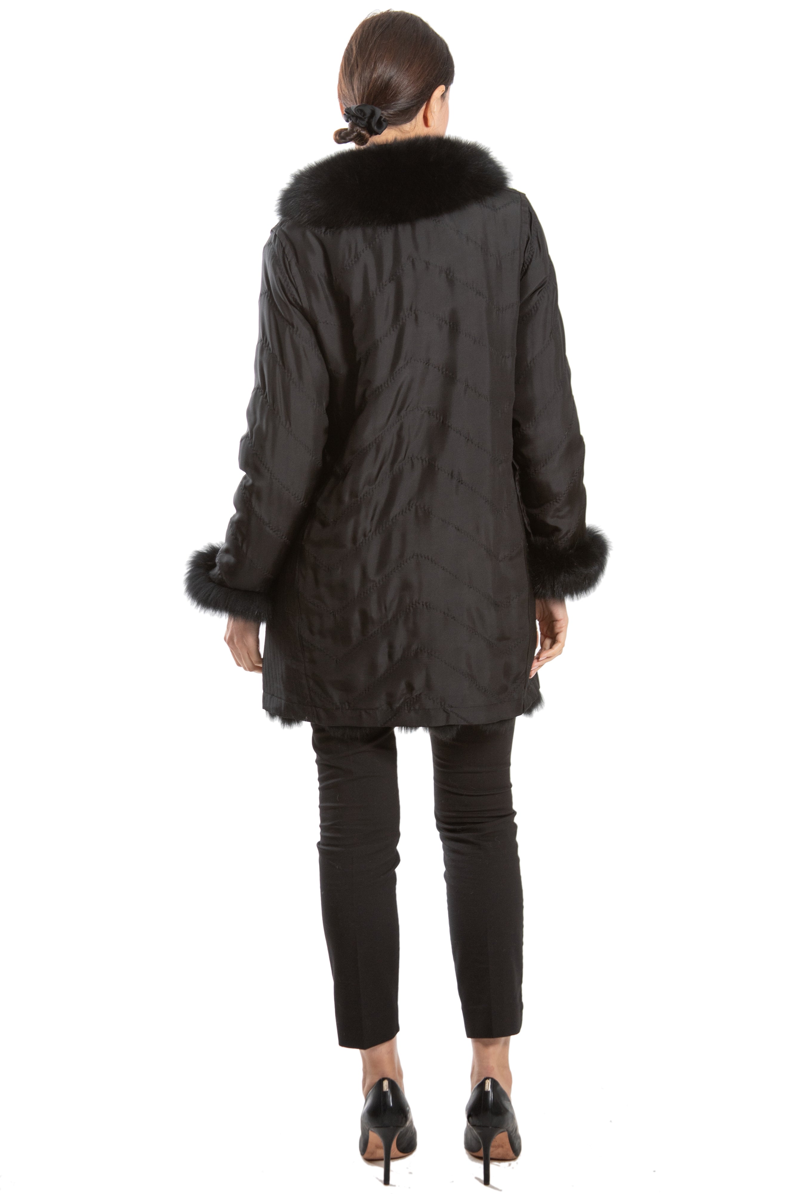 BROADWAY - Lightweight Chevron Fox Reversible Microfabric Jacket