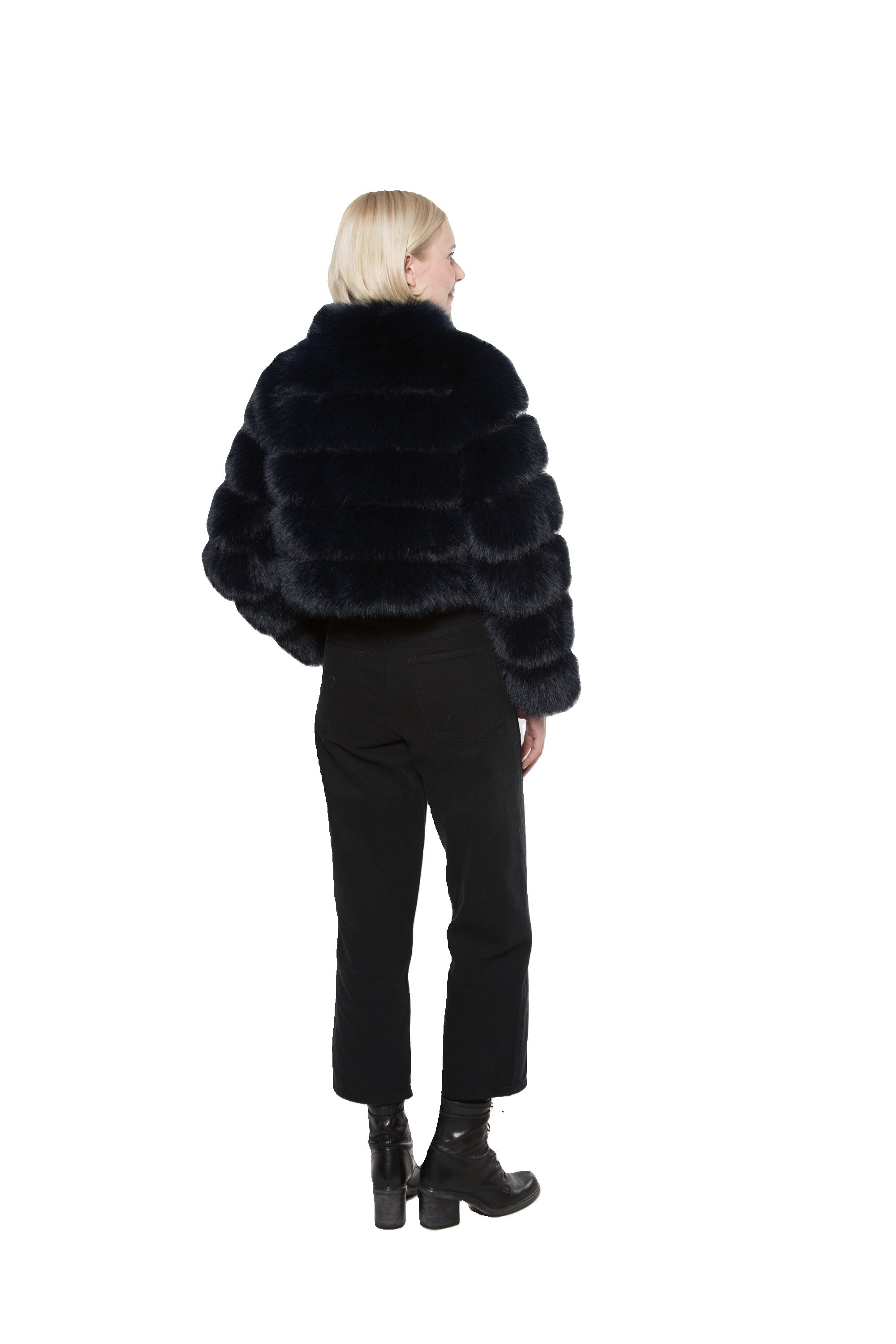 DEMAREST - Cropped Faux Fur Coat