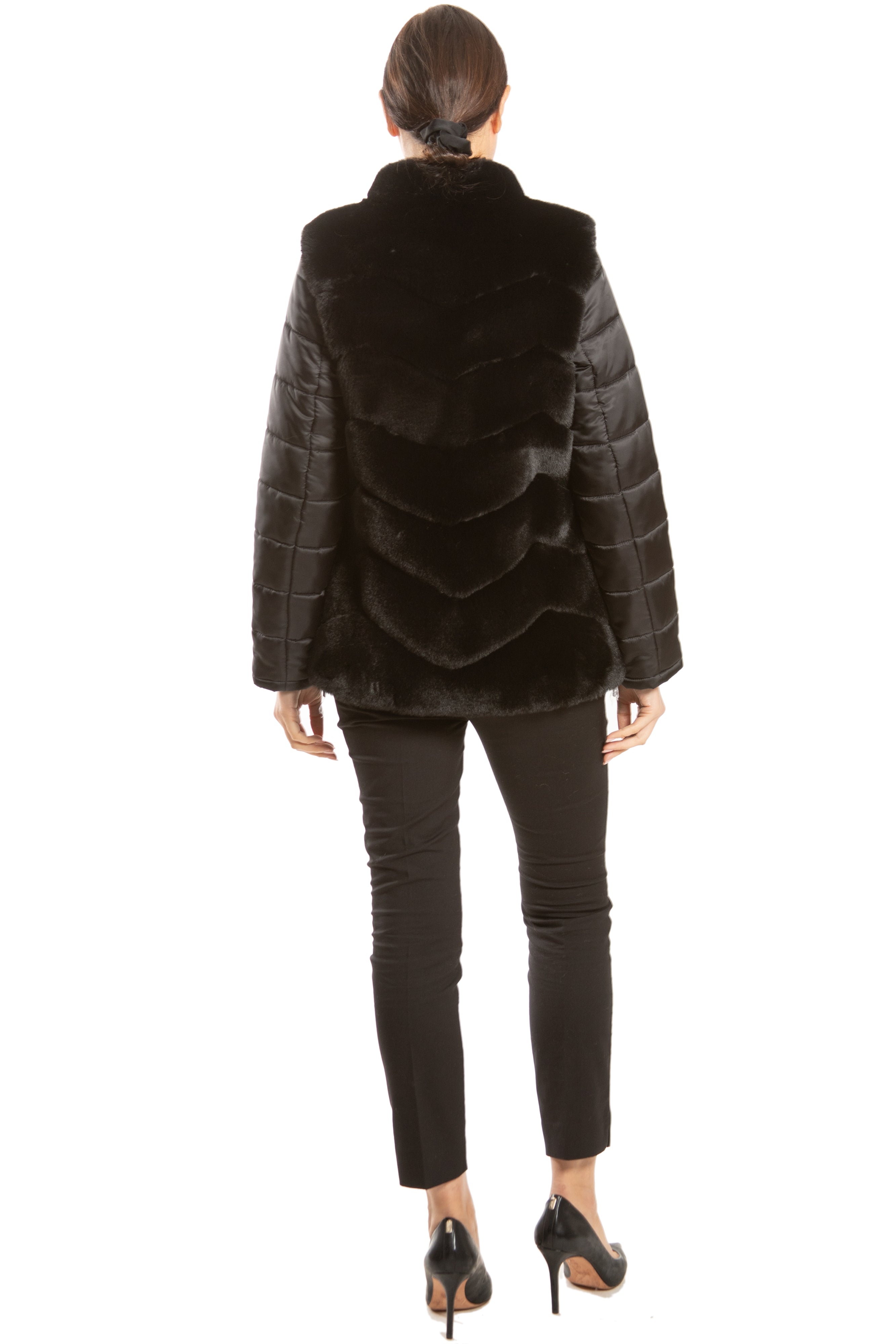 MARSEILLE - Faux Fur Quilted Jacket