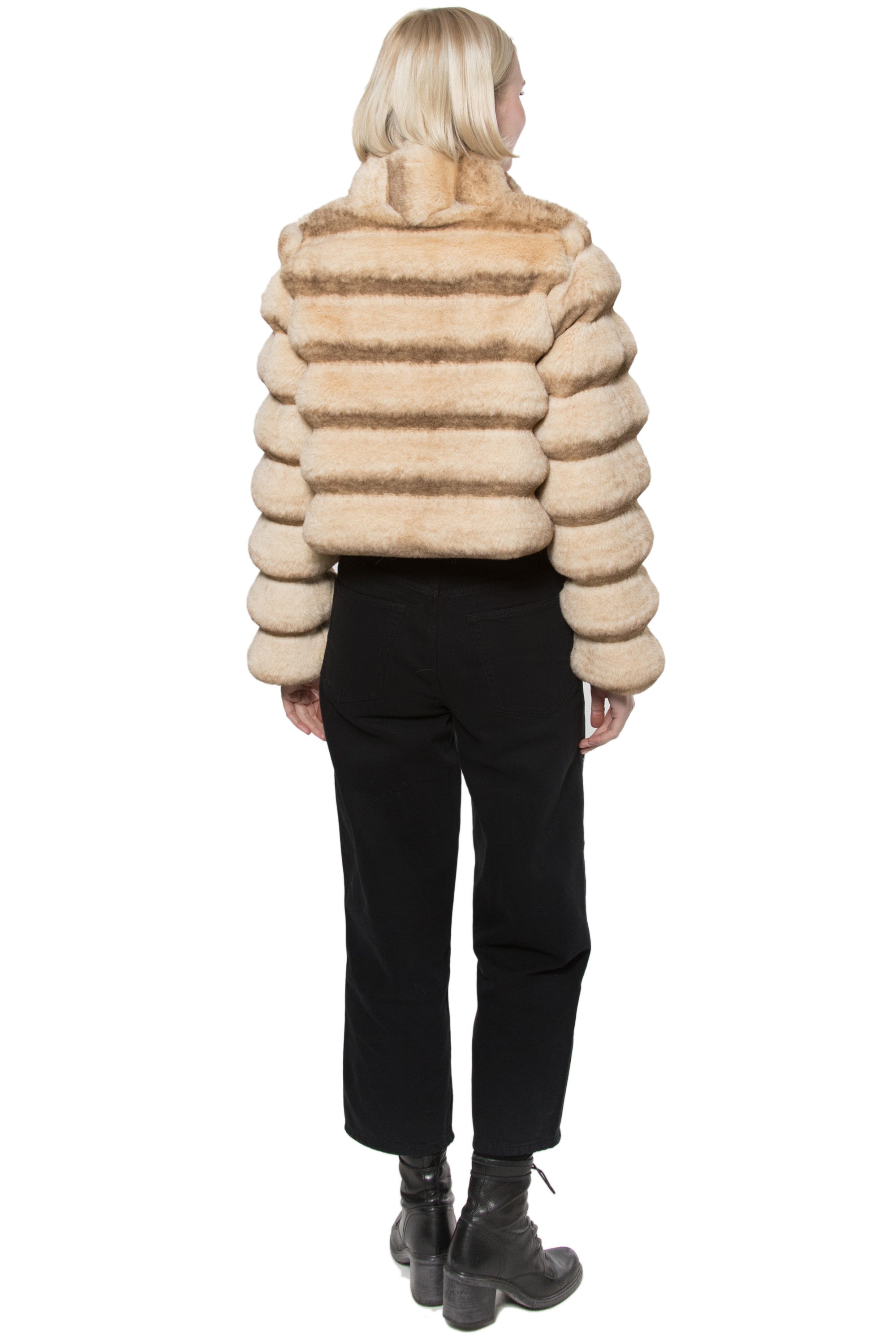 Mohe - Channeled Faux Fur Jacket