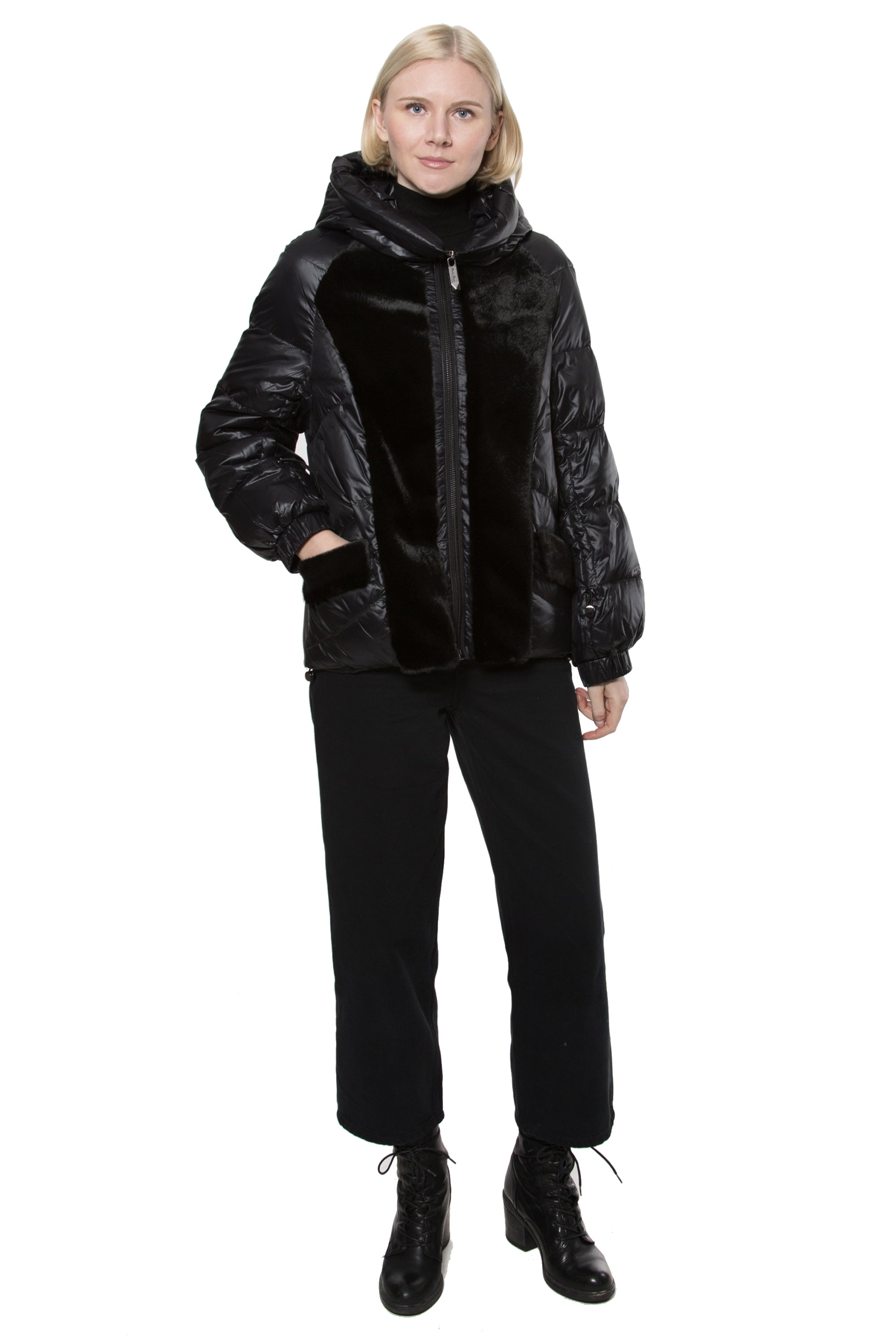 CALHOUN - Faux Mink Fur Down Jacket