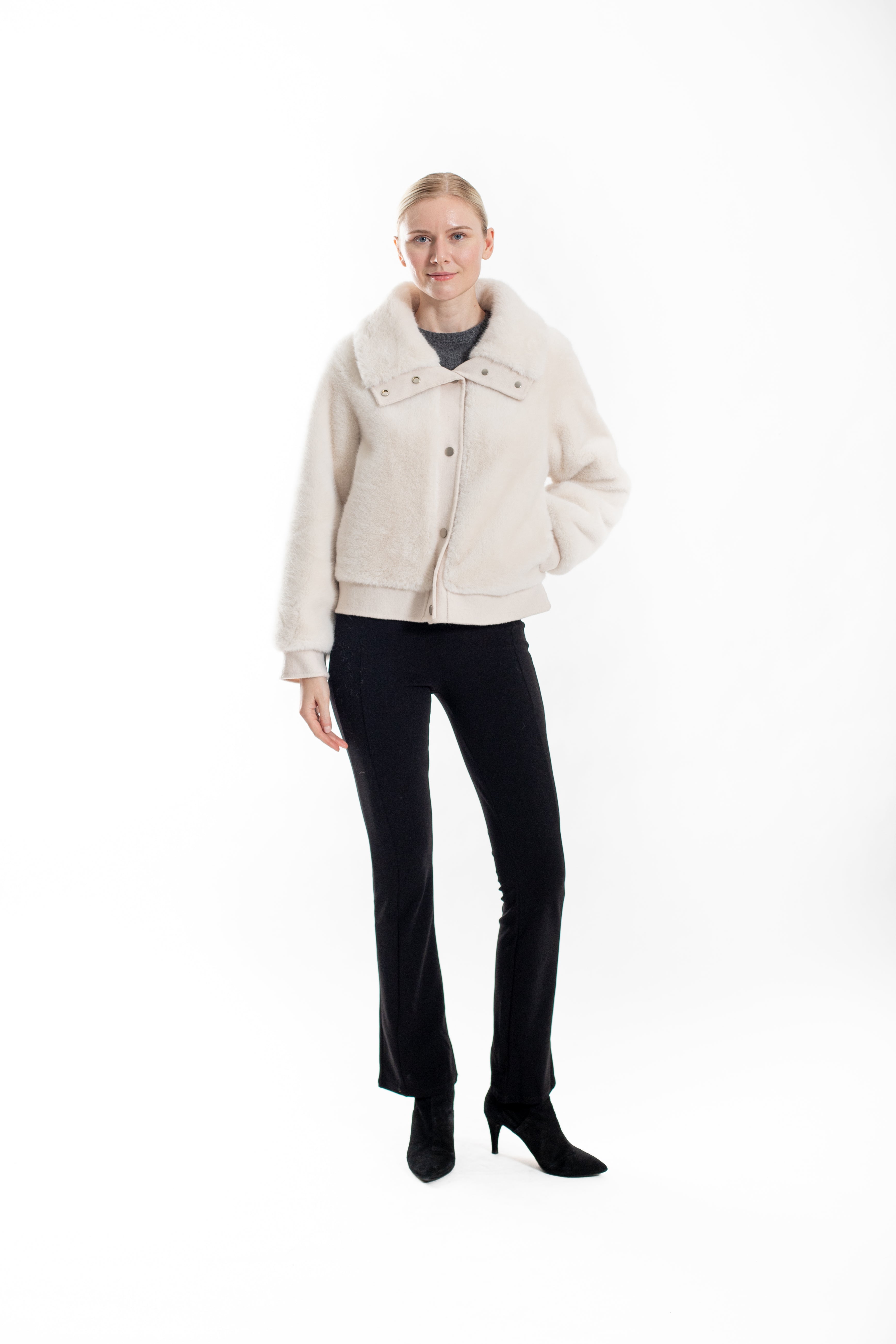 Dijon - Faux Mink Chevron Jacket