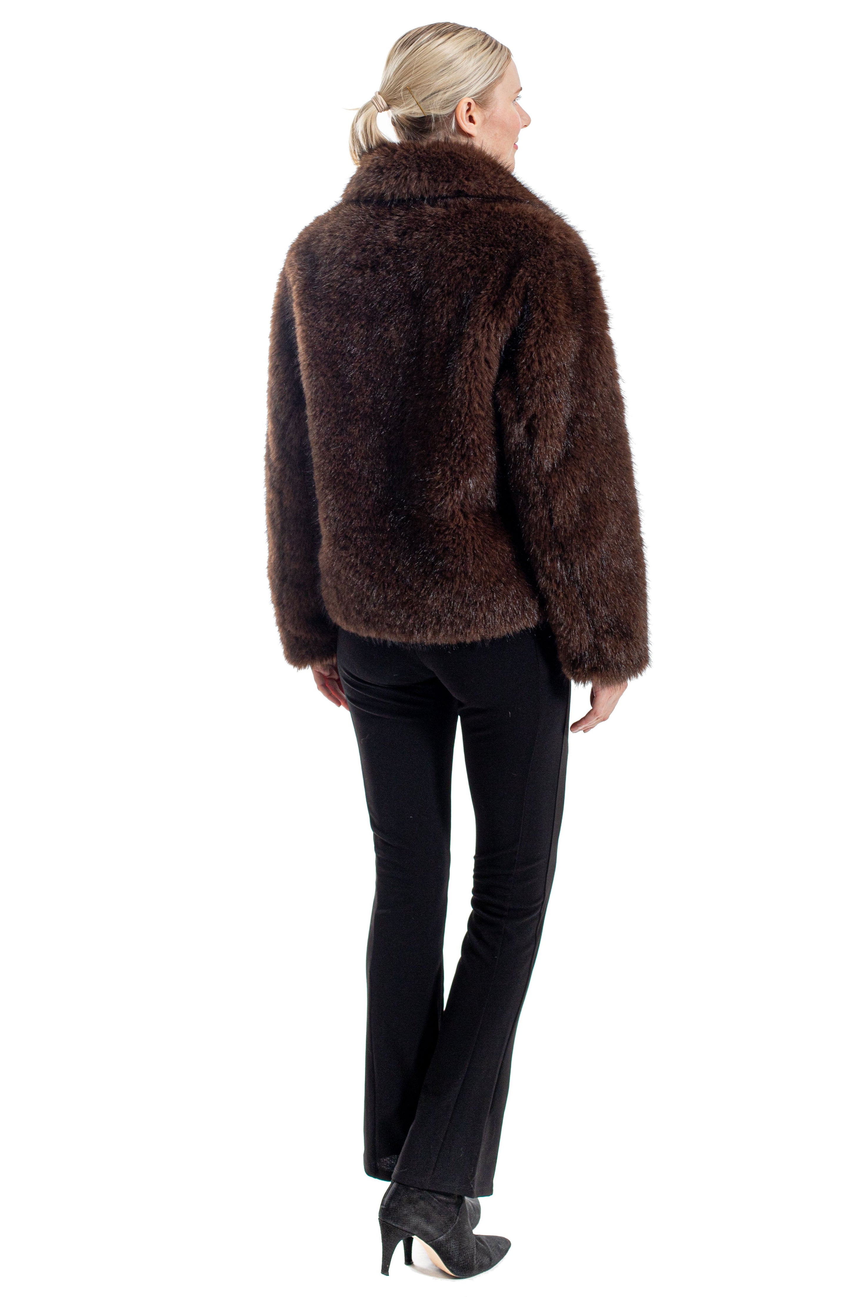 Huntsville - Faux Fox Double-Breasted Jacket