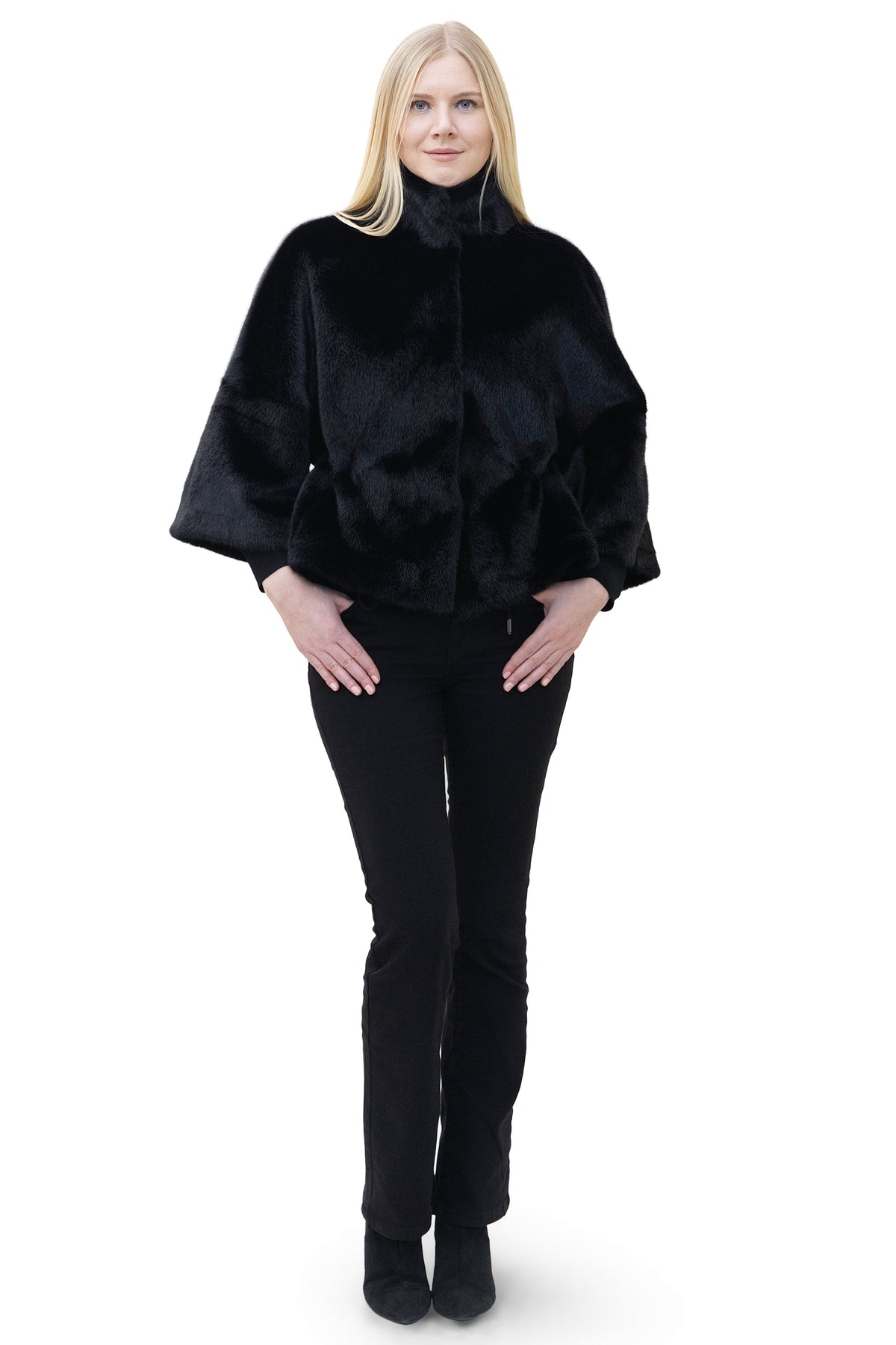 Arosa- Faux Mink Drawstring Jacket