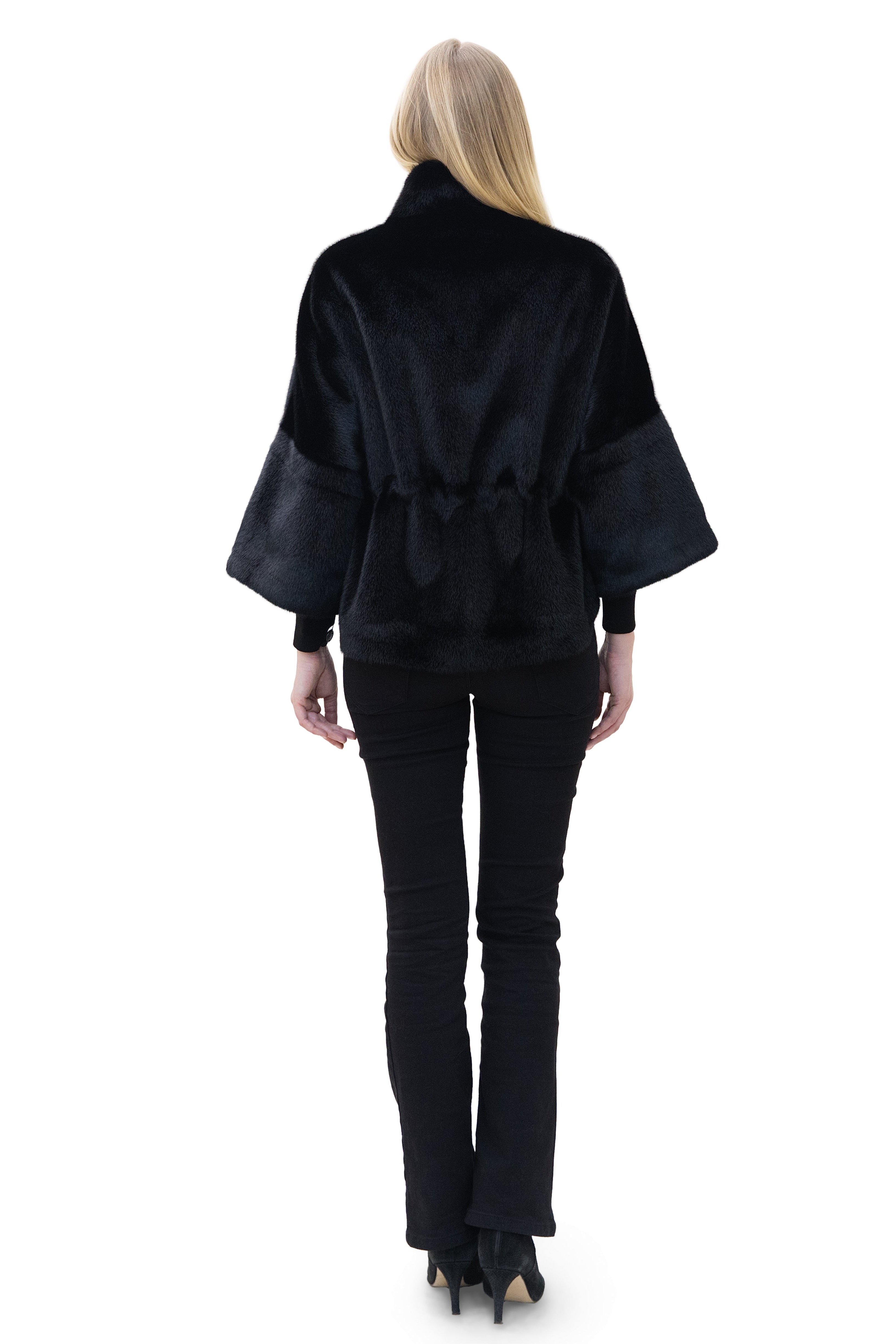 Arosa- Faux Mink Drawstring Jacket