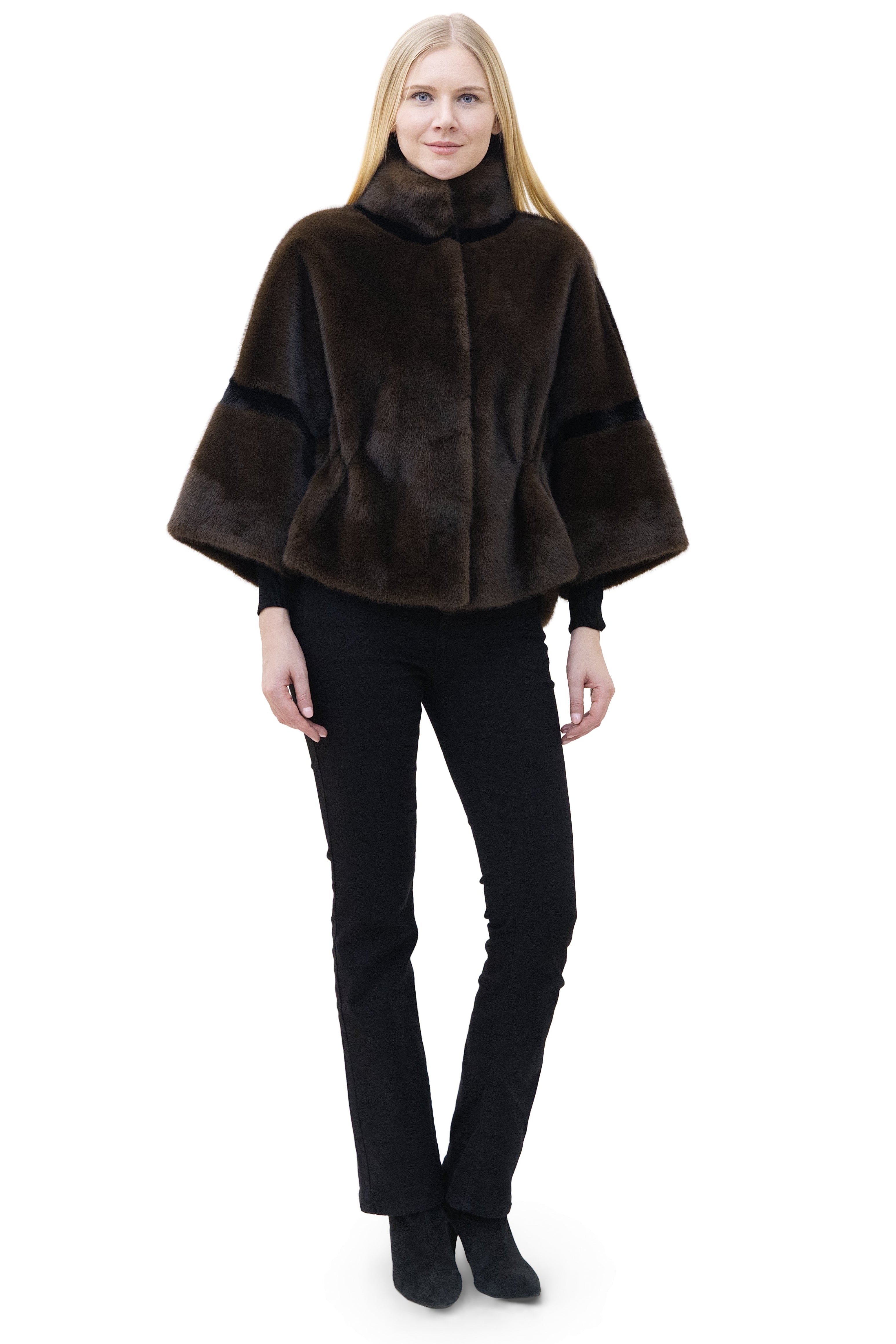 Arosa- Faux Mink Drawstring Jacket