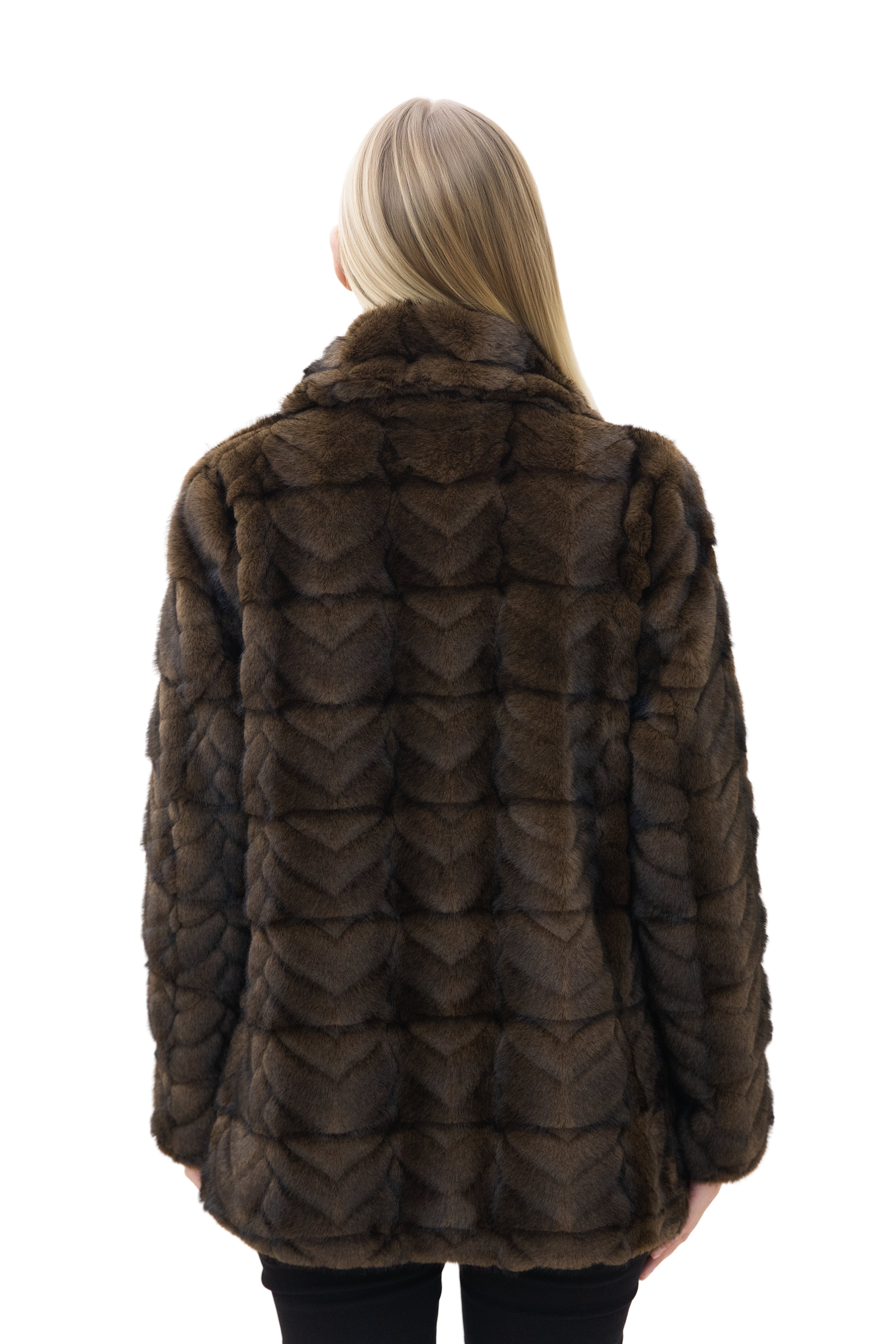 Lugano- Faux Mink Textured Jacket