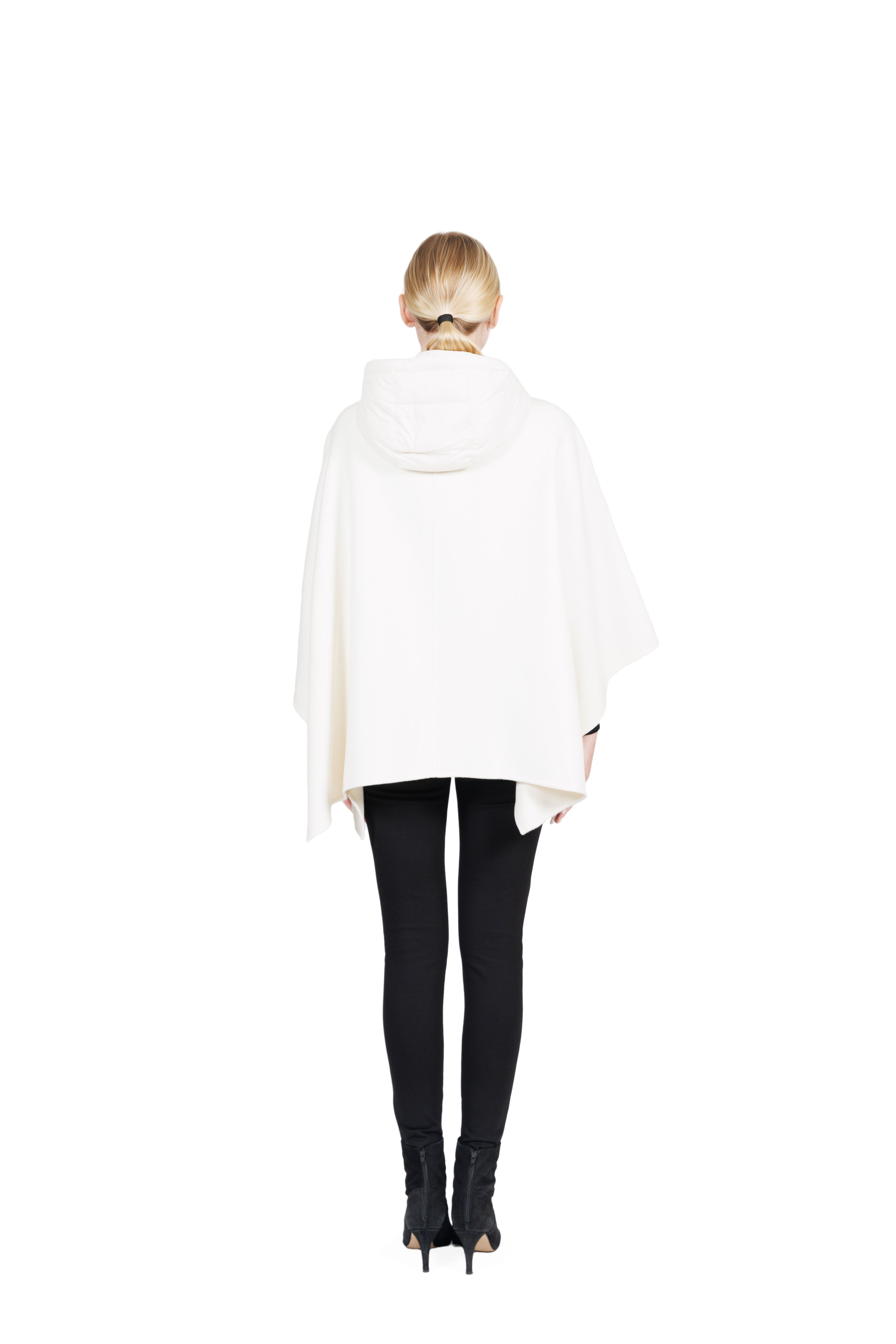 Vail- Cashmere hooded cape coat