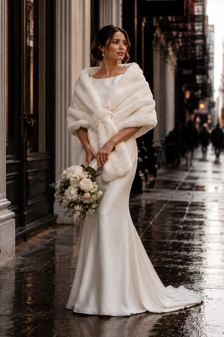 MONTMARTRE - Faux Fur Pull Through Wrap