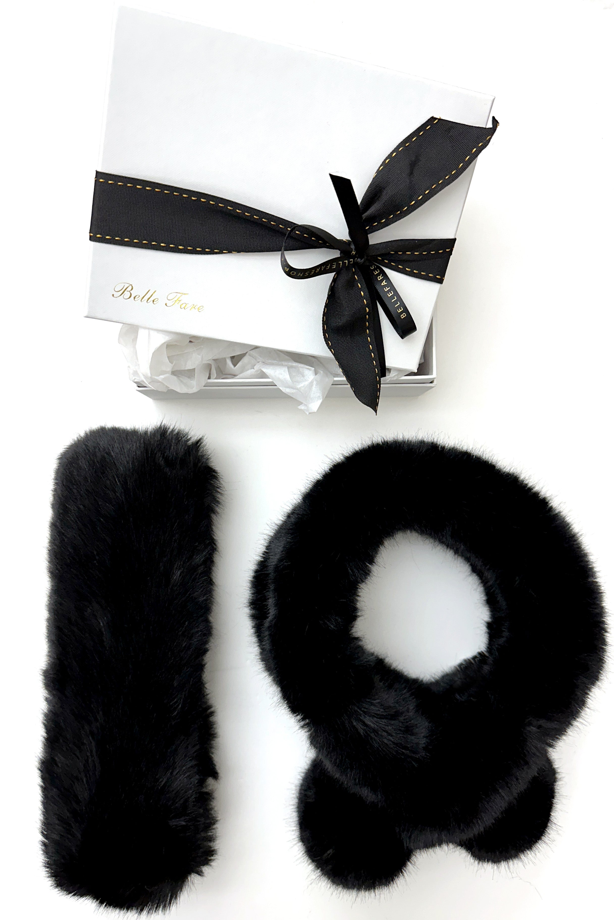 Gift Set - Faux Fur Headband and Faux Fur Scarf