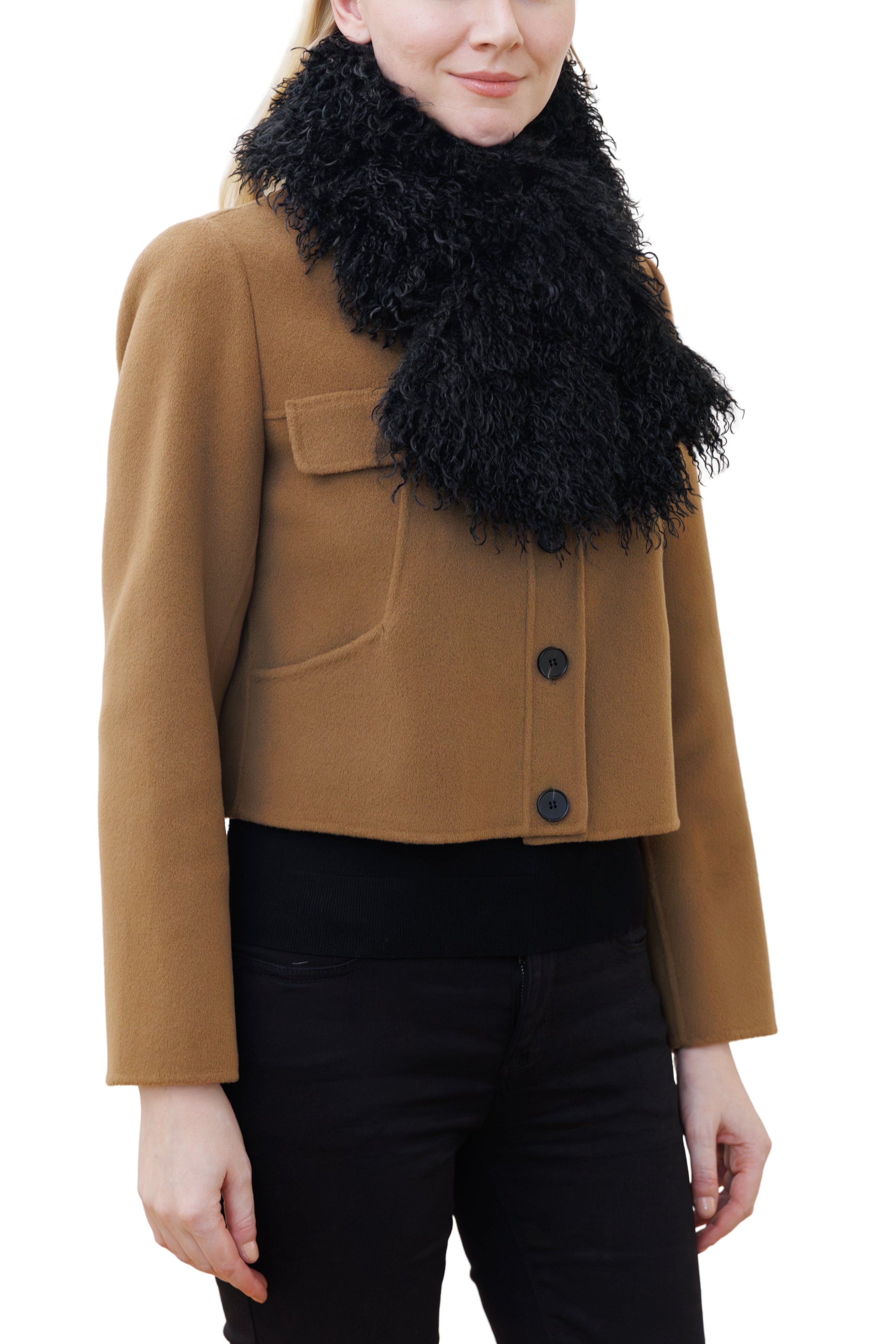 Wildflower - Reversible Faux Fur Pull-Through Scarf