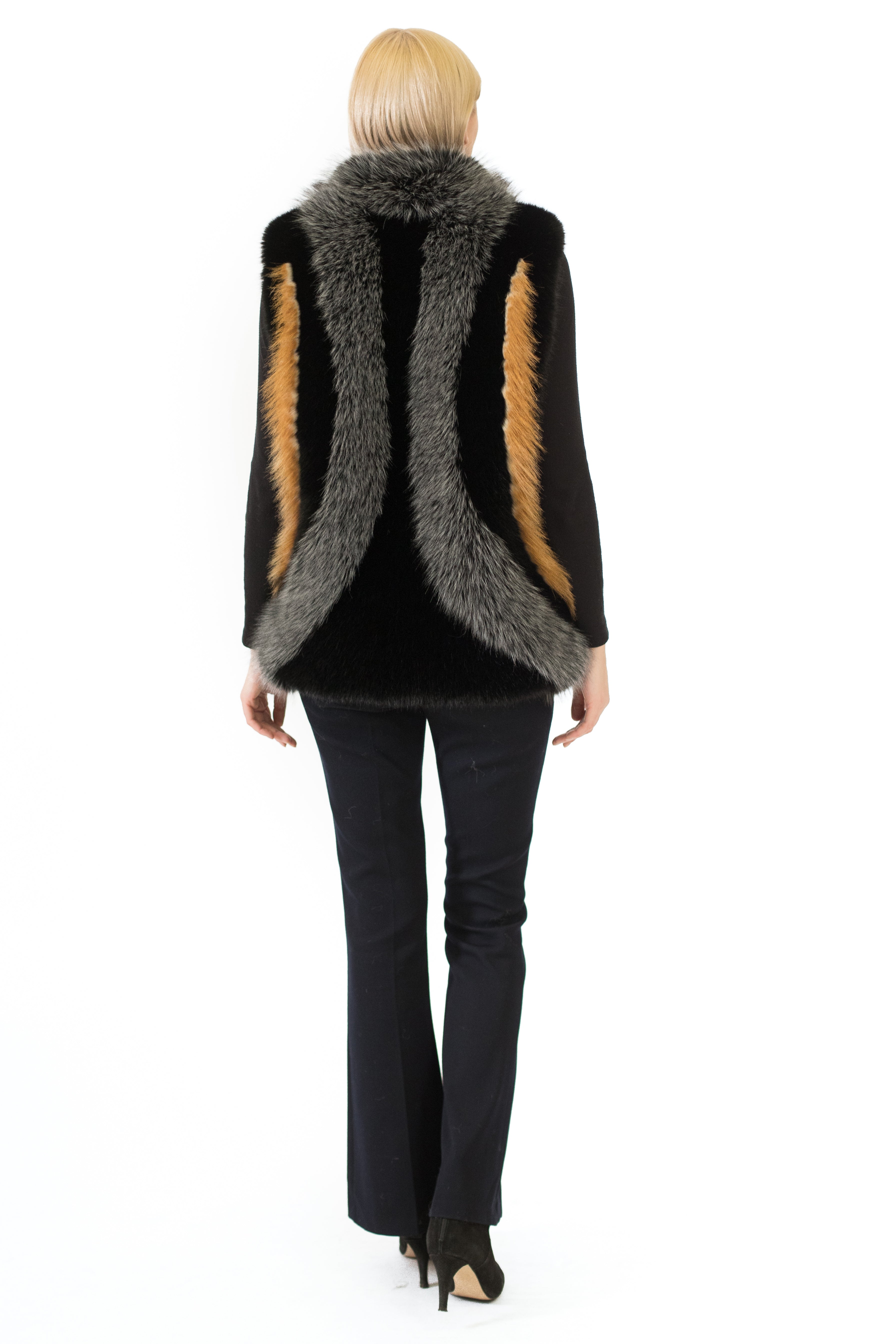Versailles- Multi-Color Faux Fox Fur Vest