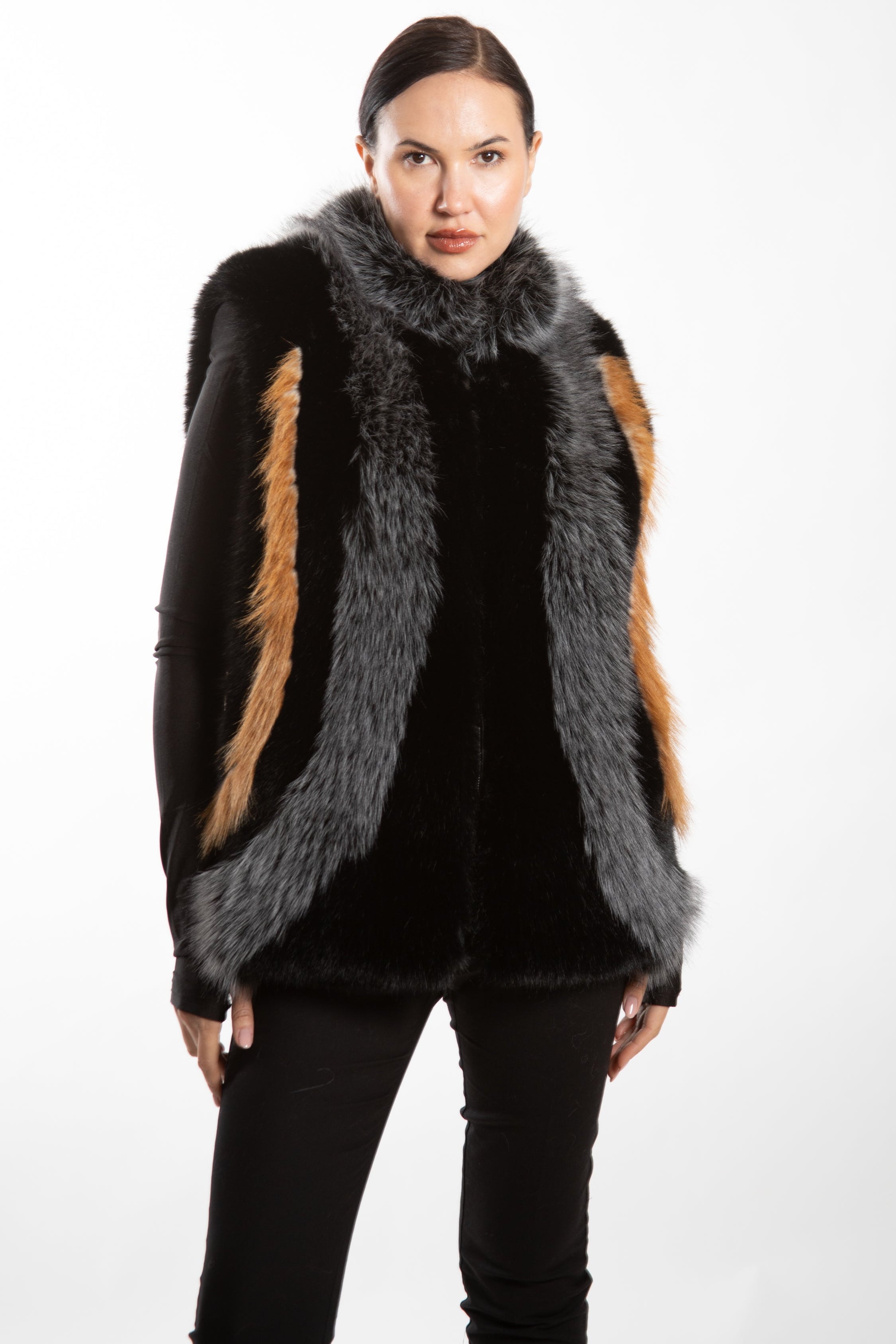Versailles- Multi-Color Faux Fox Fur Vest