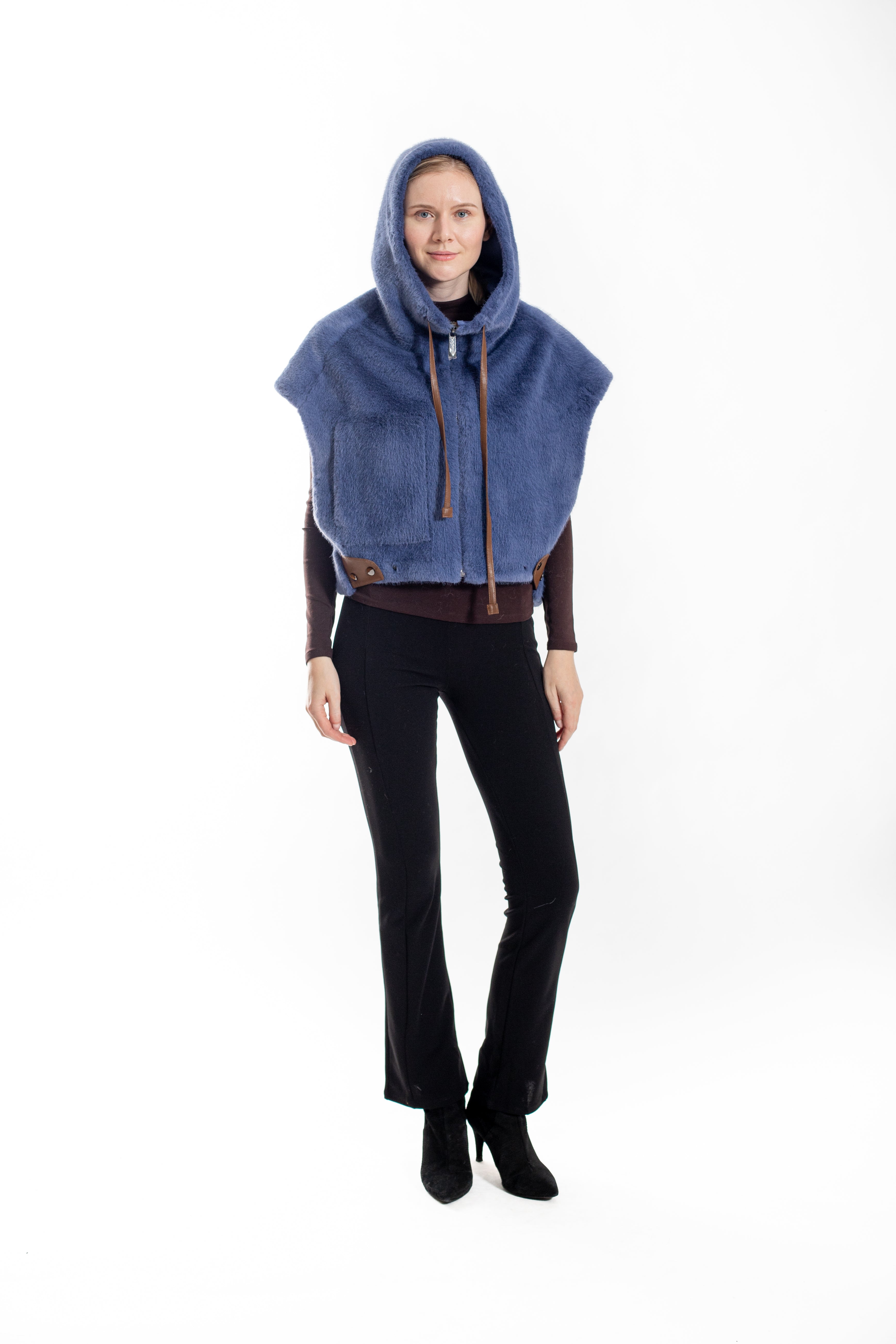 Cochem - Faux Mink Hooded Vest