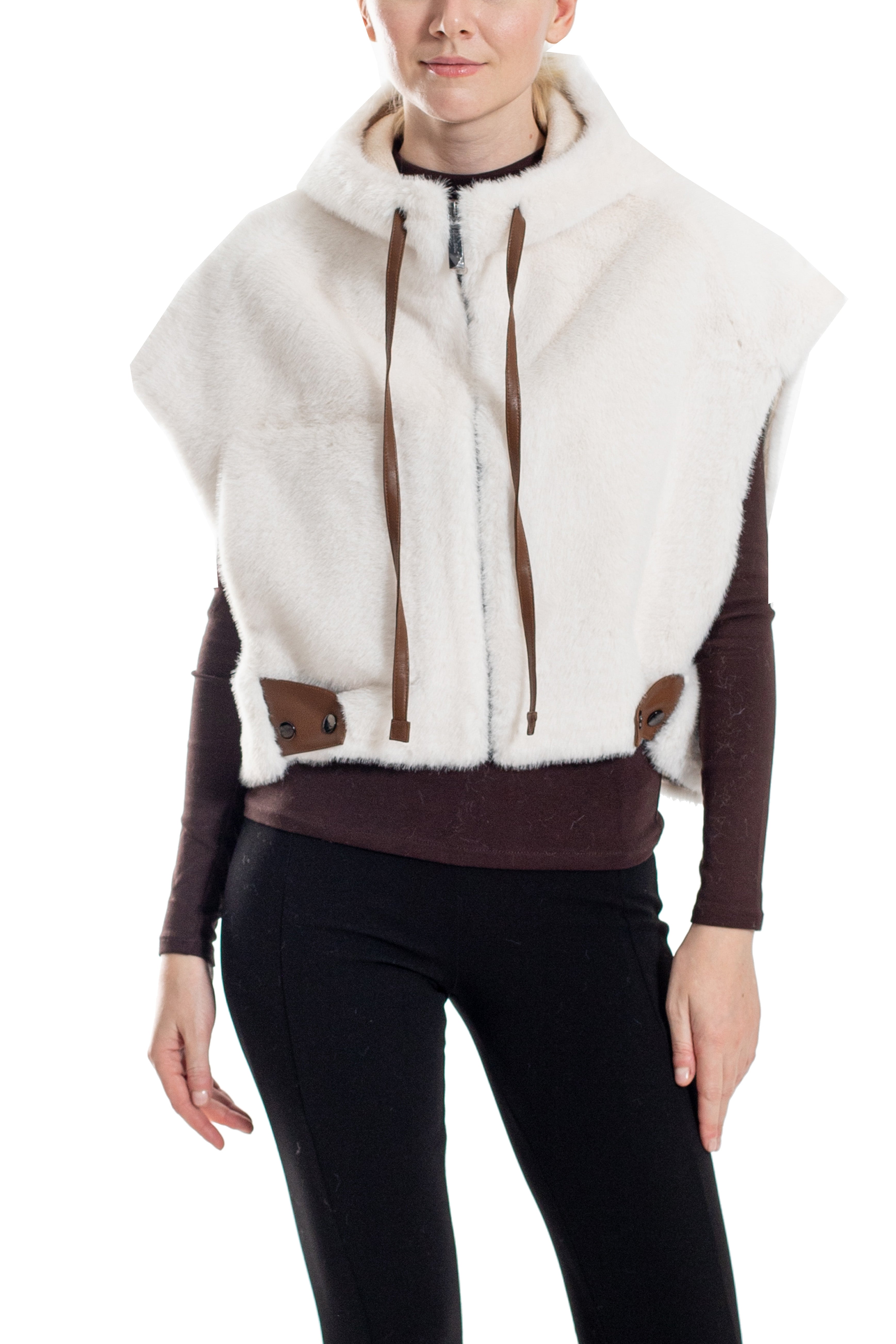 Cochem - Faux Mink Hooded Vest