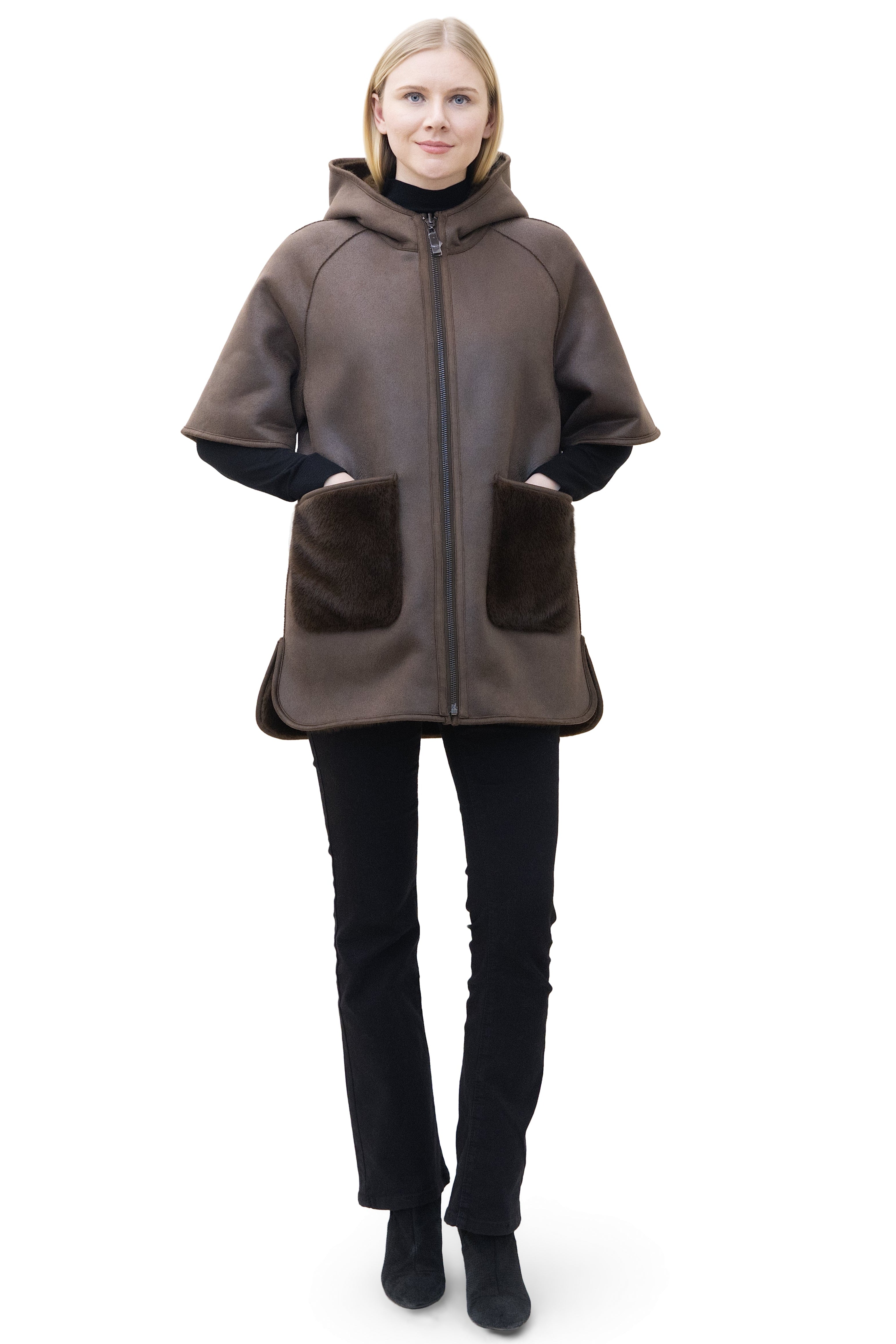 Paros- Reversible Faux Mink Hooded Jacket