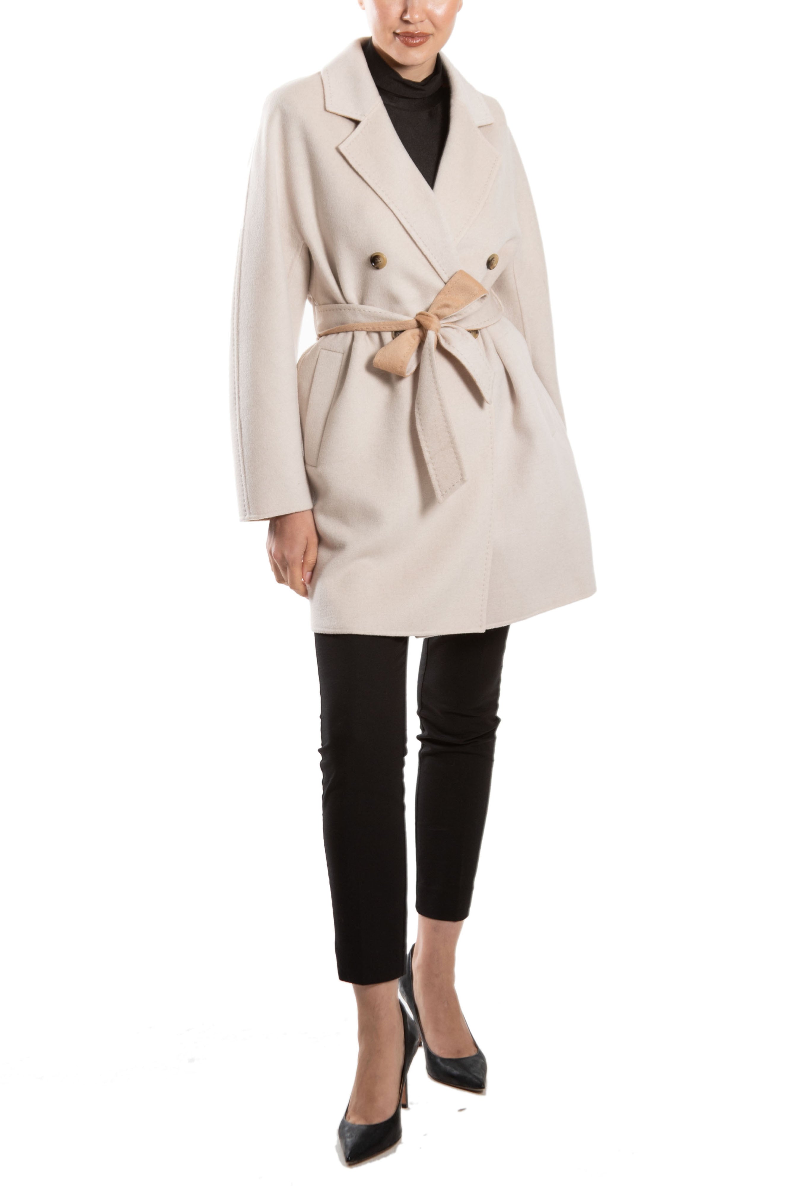 COLMAR - 100% Cashmere Belted Coat