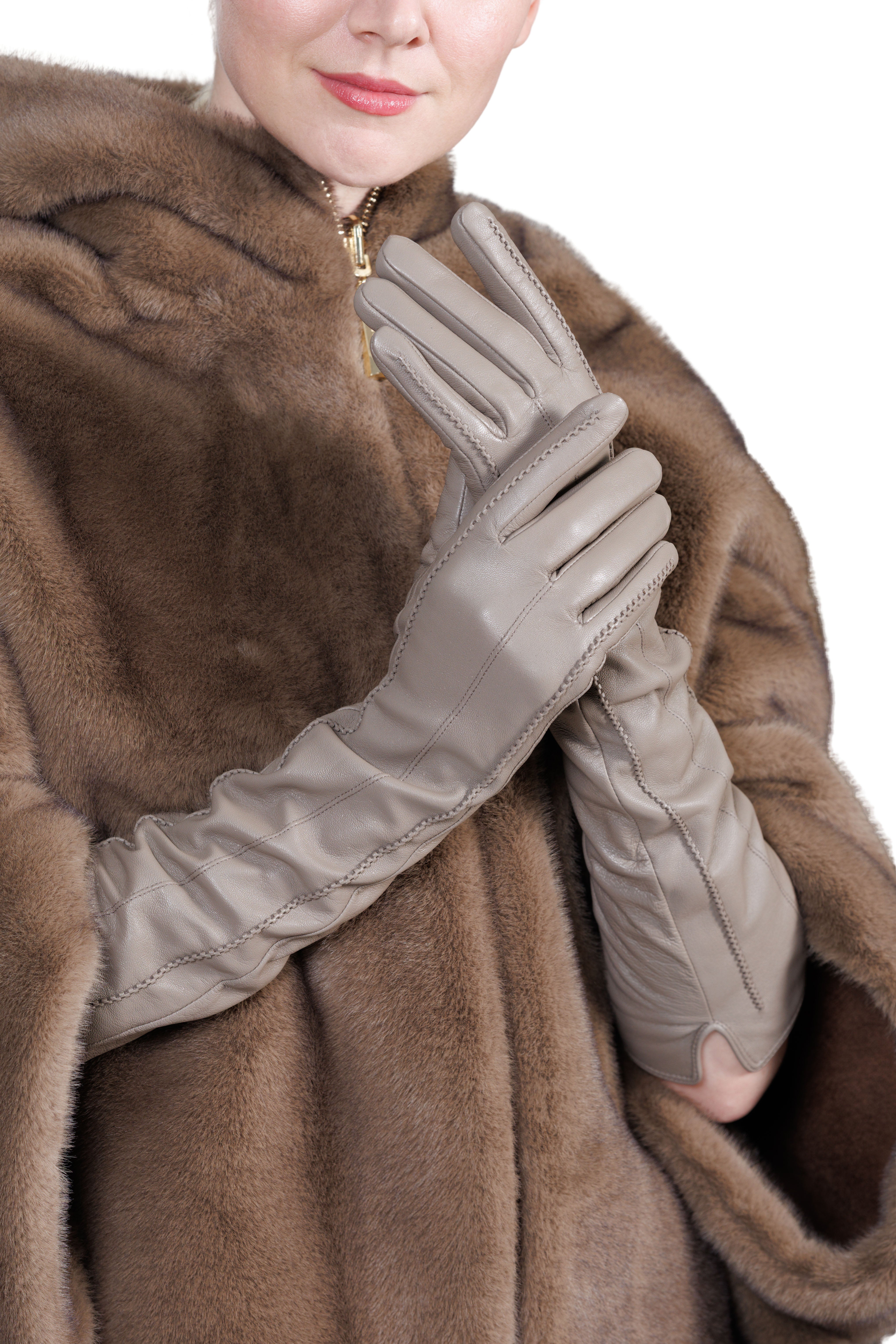 Riverstone - Long Leather Gloves
