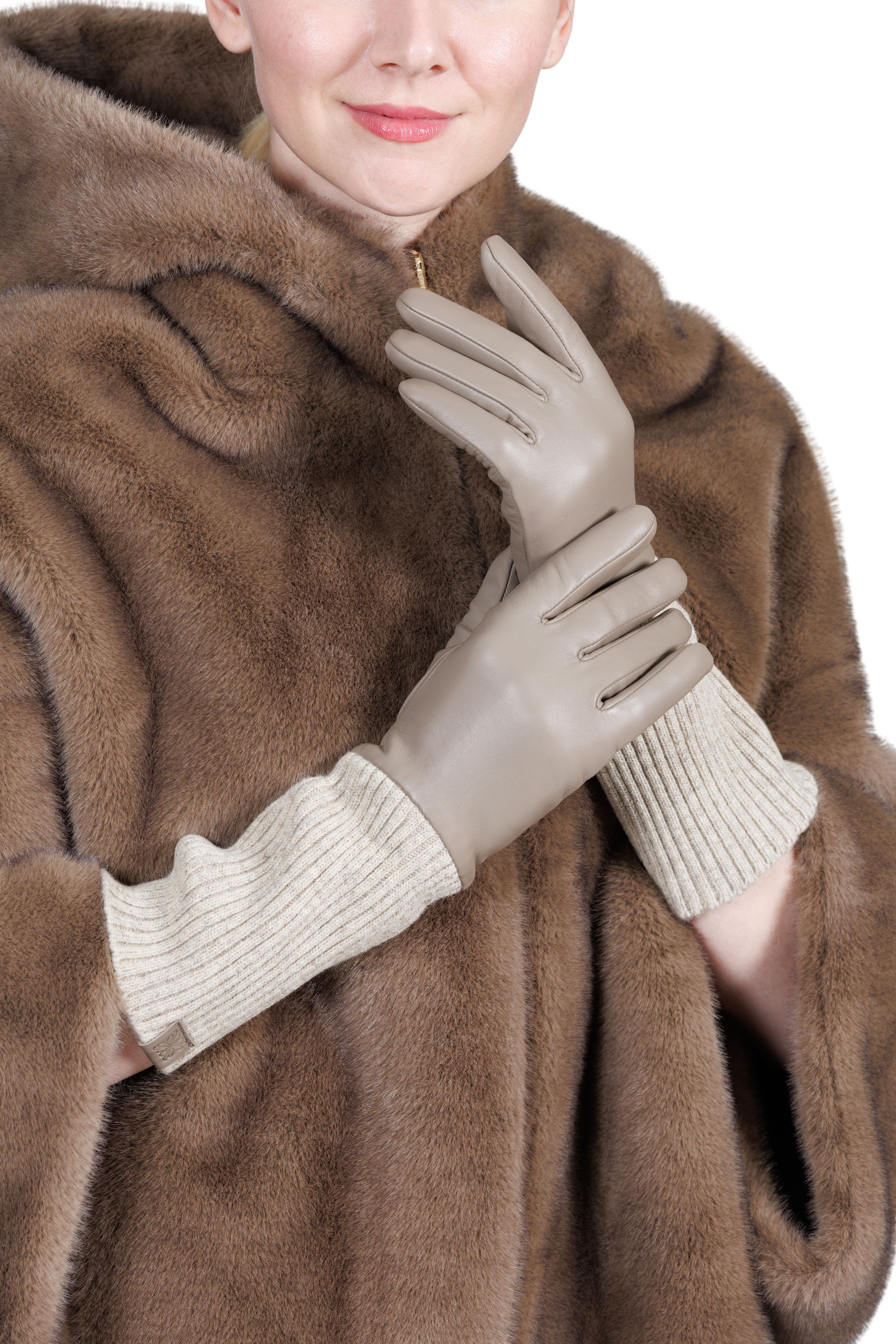 Amherst - Convertible Leather & Wool Gloves