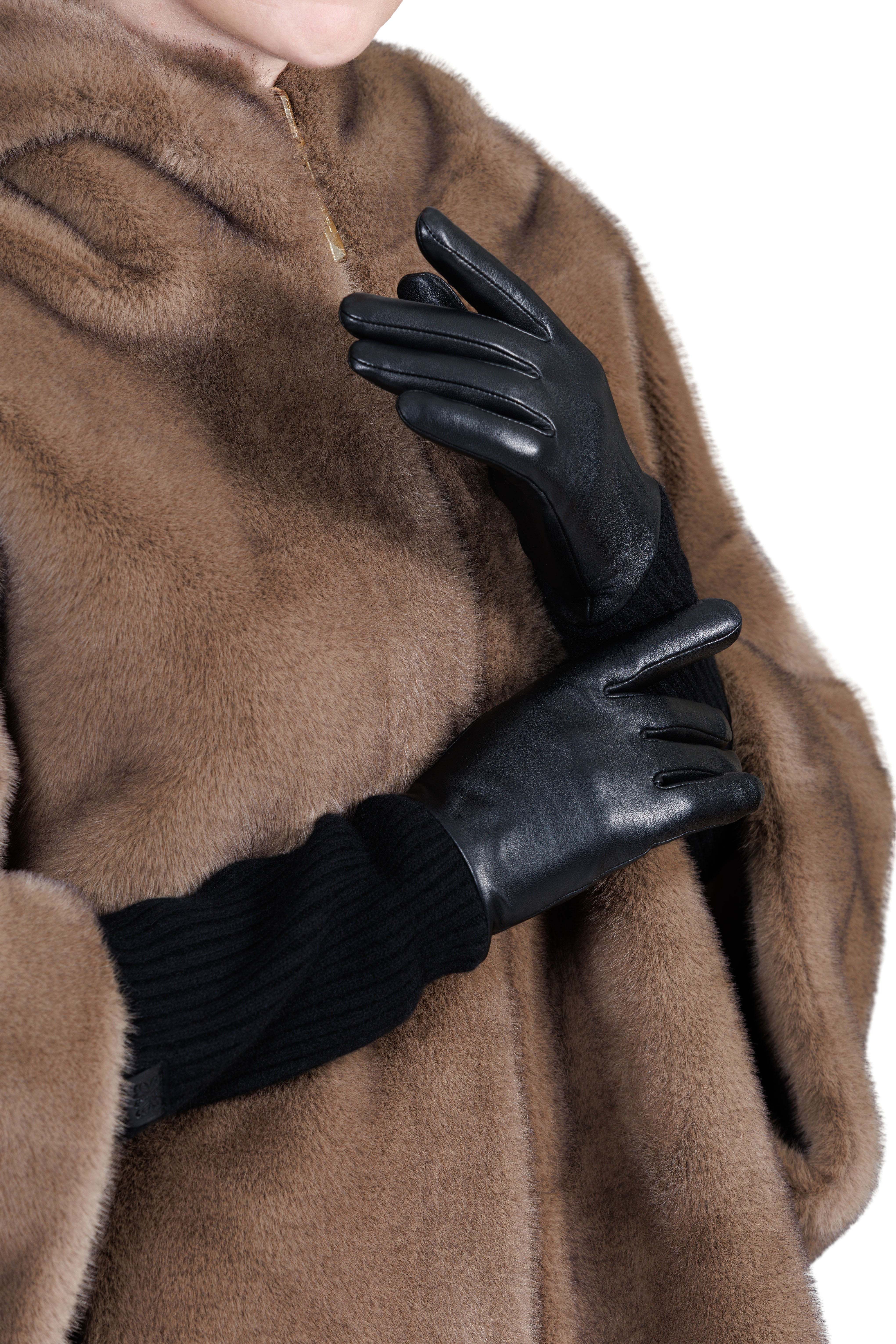 Amherst - Convertible Leather & Wool Gloves