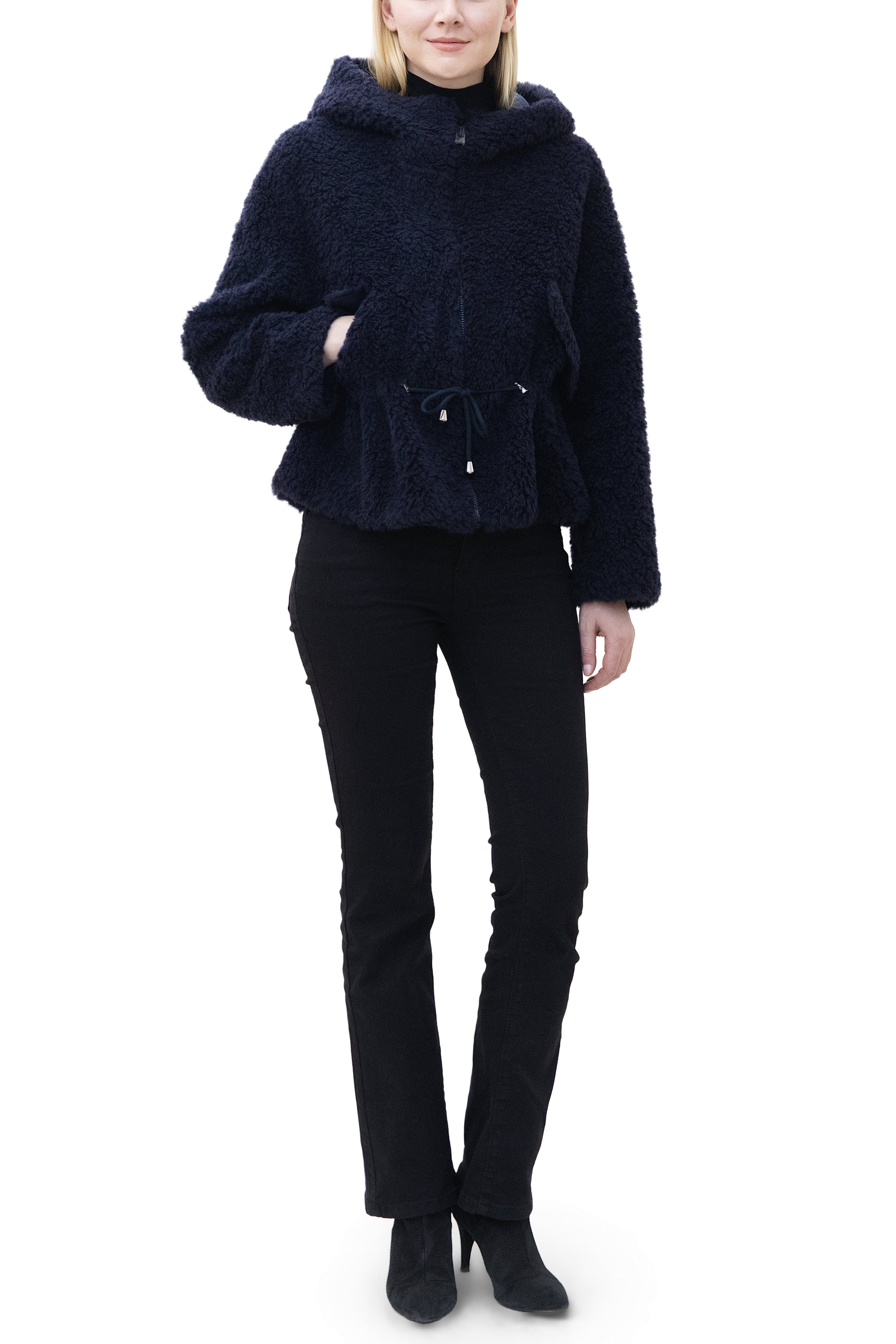 Nantucket- shearling hooded jacket