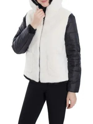 MERCER - Puff Jacket with Fur Panels