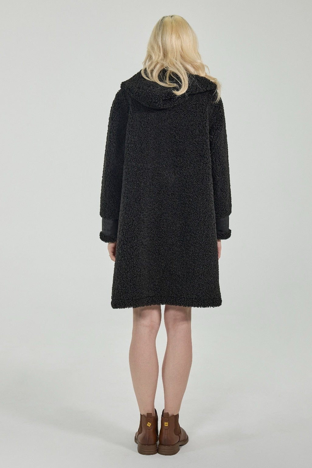 Starlake - Reversible faux sherpa coat with hood