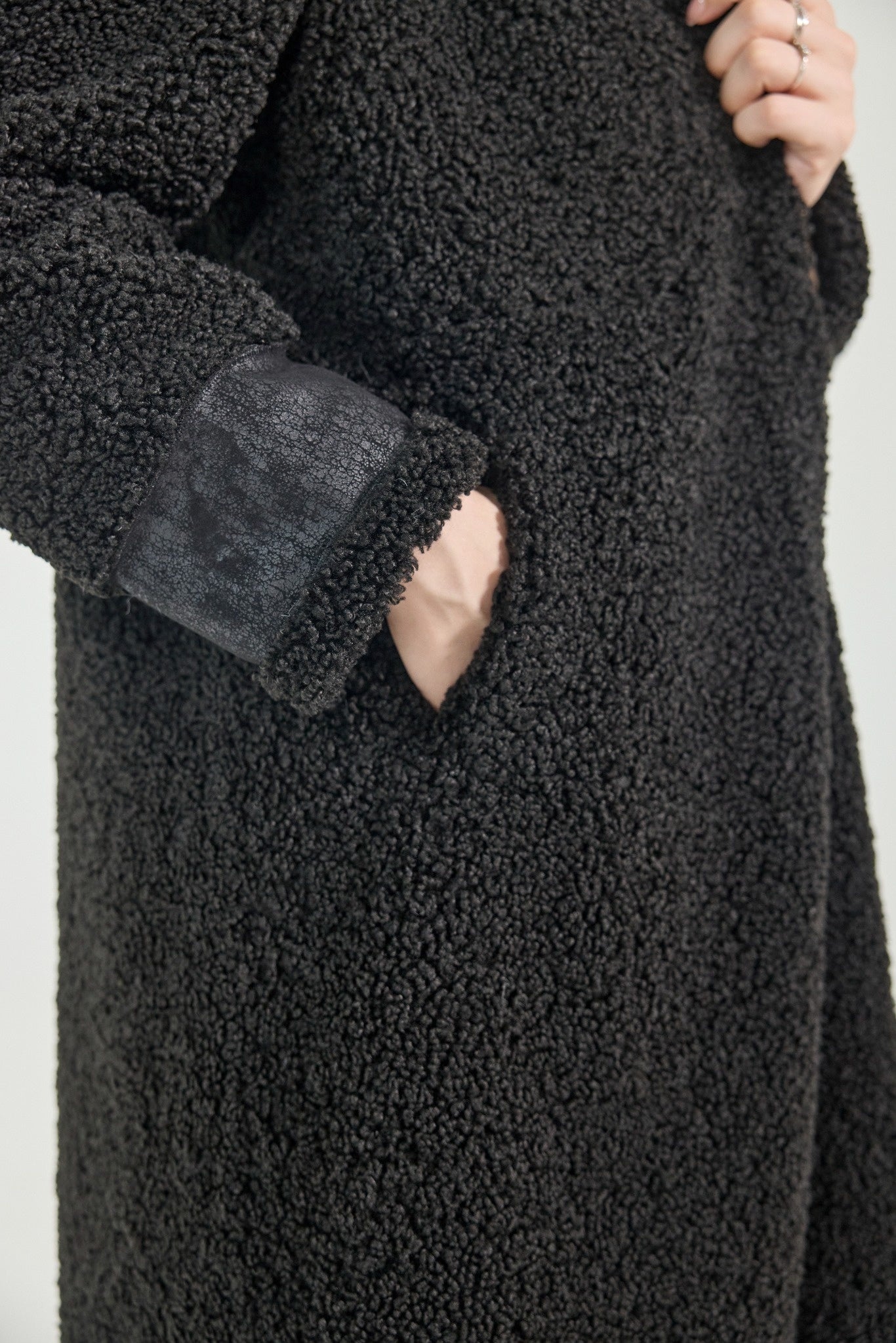 Starlake - Reversible faux sherpa coat with hood