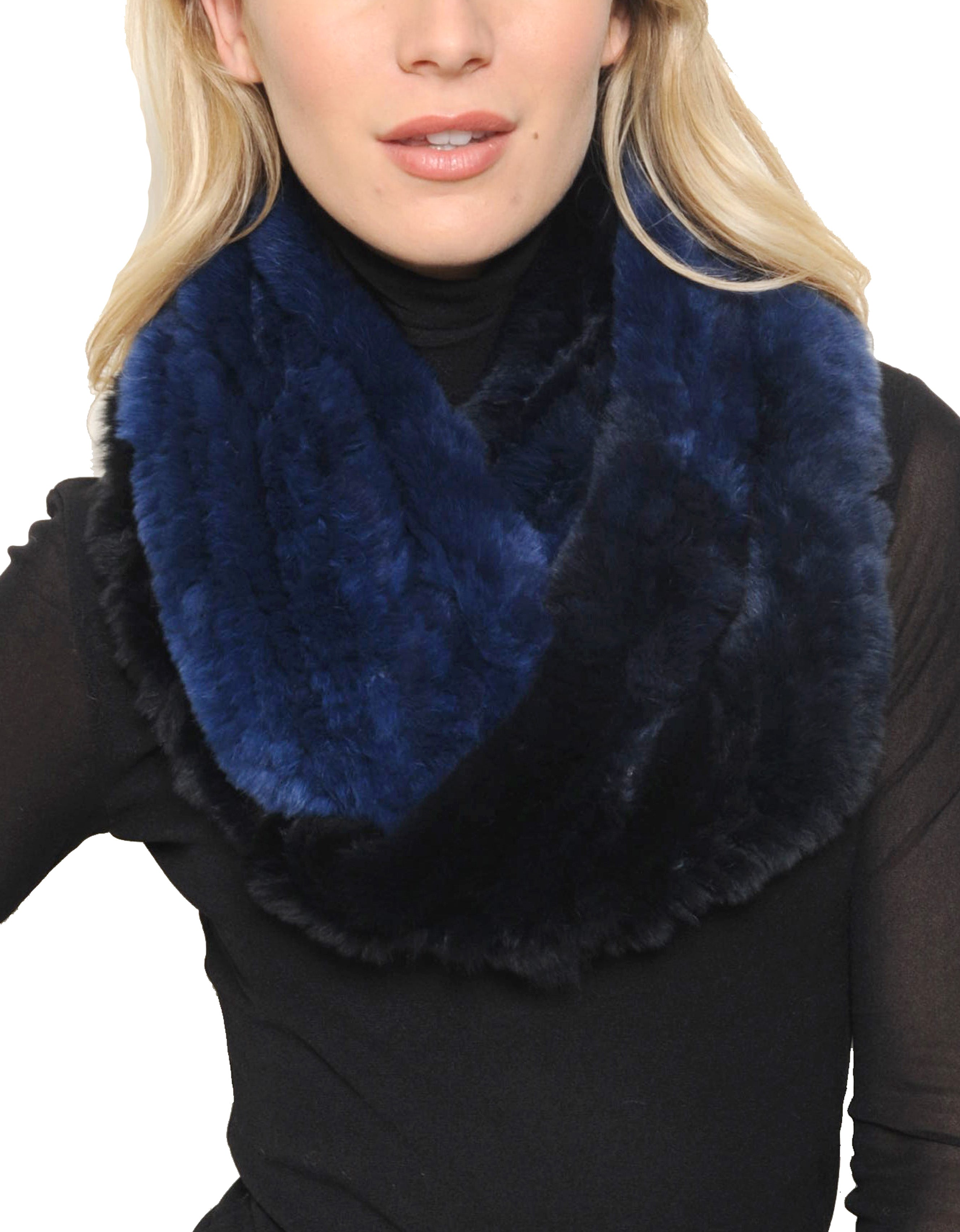 NEWPORT - Knitted Rex Rabbit Infinity Scarf