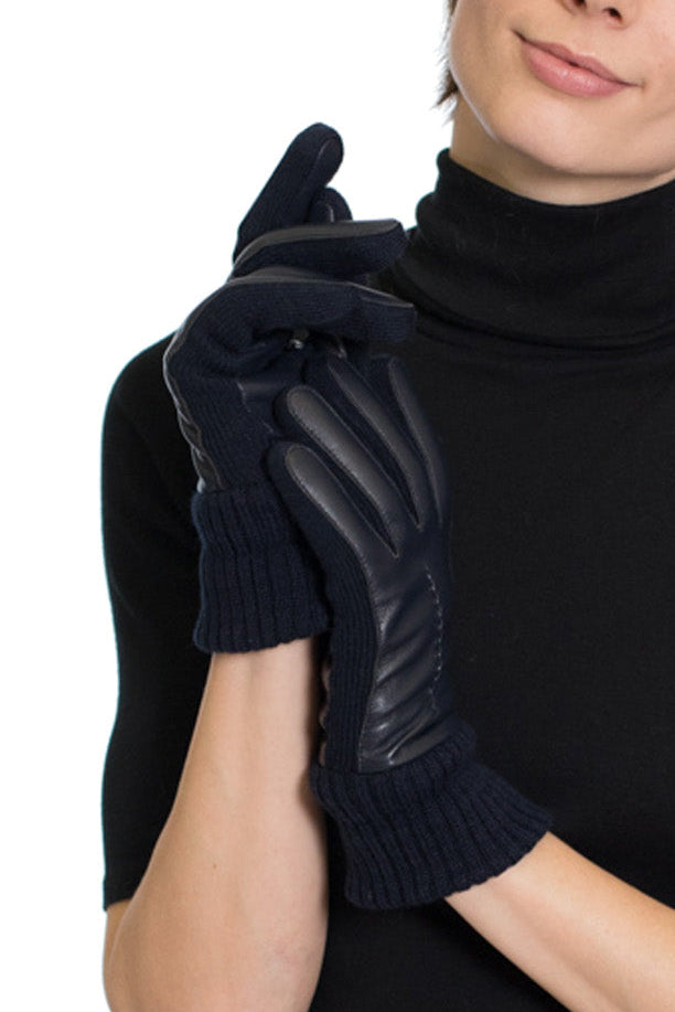 Redwood - Leather and Knit Gloves
