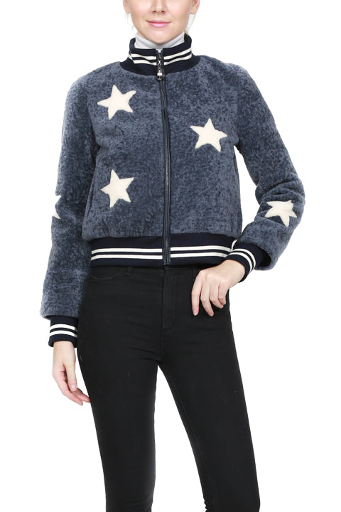THEO - Star Baseball Sheepskin Jacket