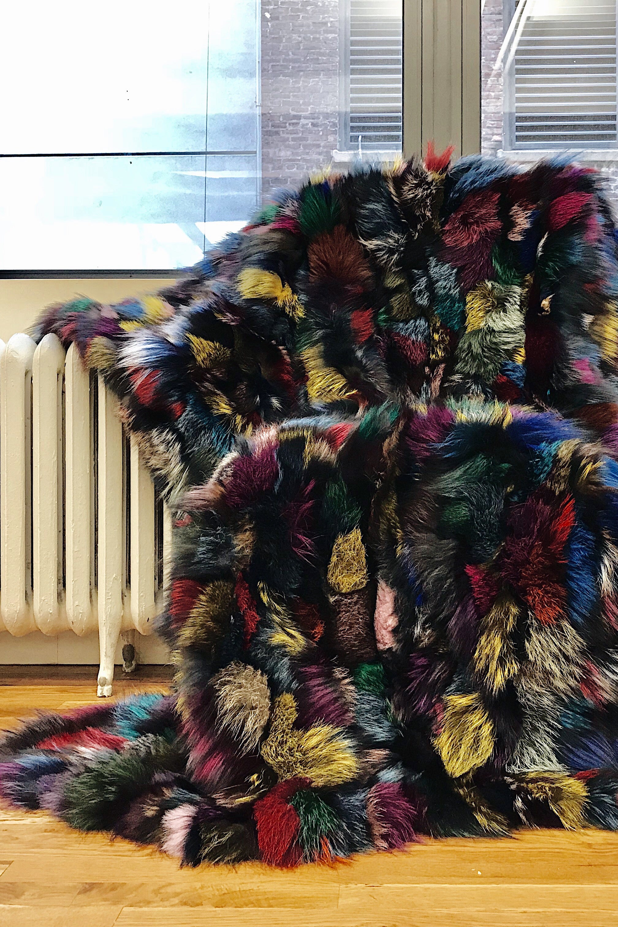 Home Collection - Multicolor Fox Fur Throw