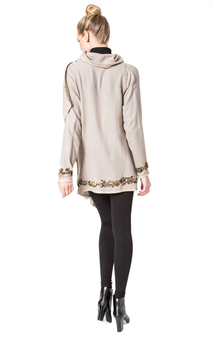 SAMARA - Silk Floral Design Cashmere Wrap