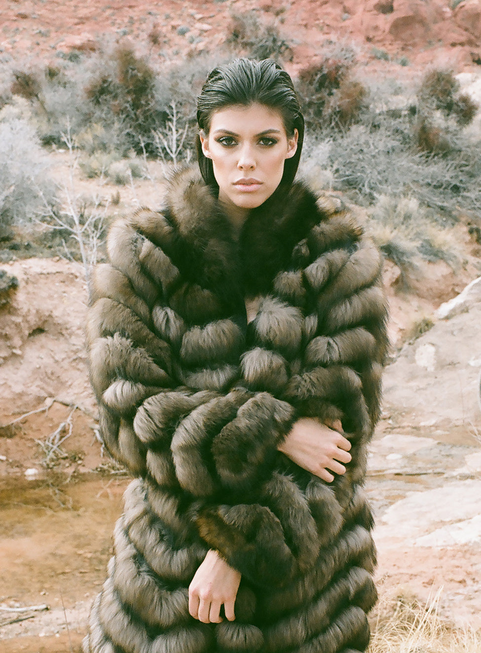 BROADWAY - Lightweight Chevron Fox Reversible Microfabric Jacket