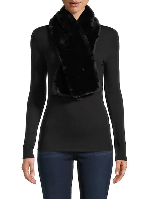 LAMBERTVILLE - Reversible Cashmere and Faux Fur Scarf