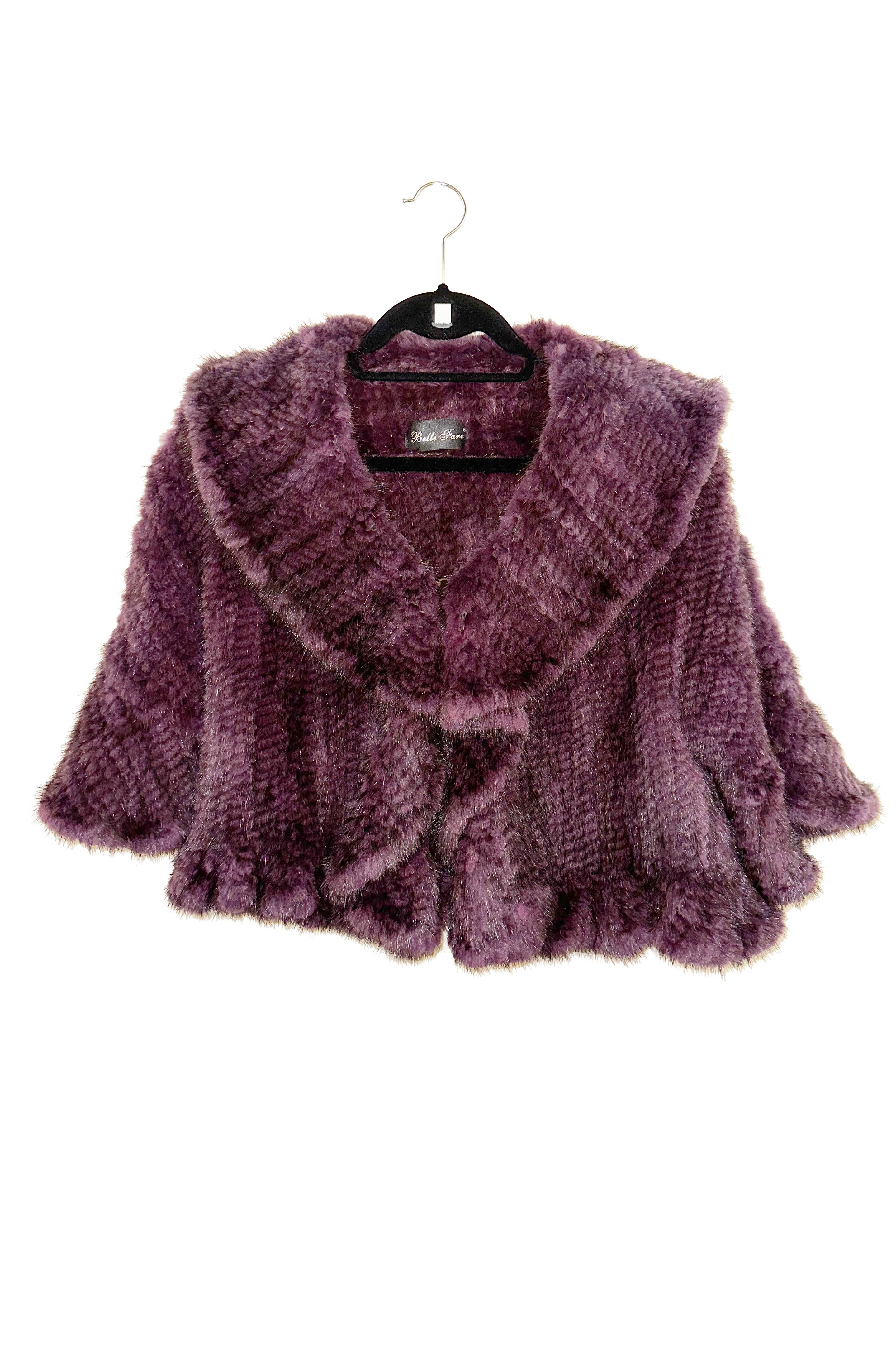 FERNIE - Knitted Mink Ruffle Bolero
