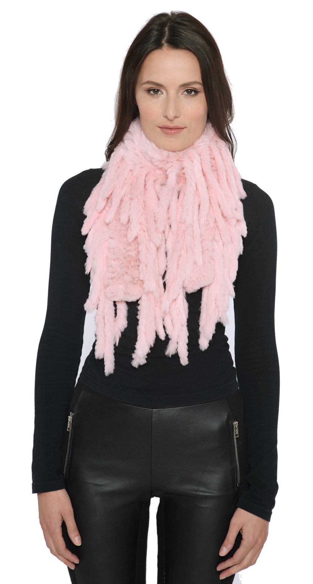BODEN - Knitted Rex Rabbit Fringe Scarf
