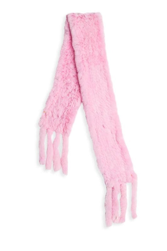 NEWBURY - Knitted Rex Rabbit Scarf with Fringes
