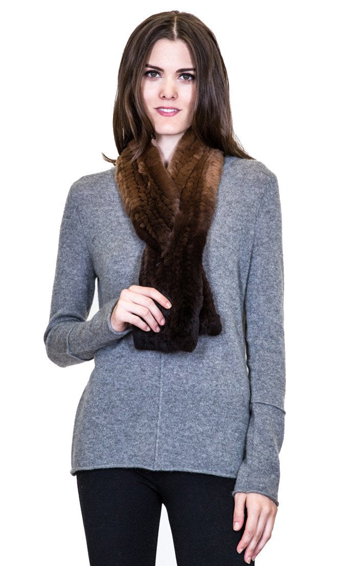 ORLEANS - Pull Through Rectangular Rex Rabbit Scarf