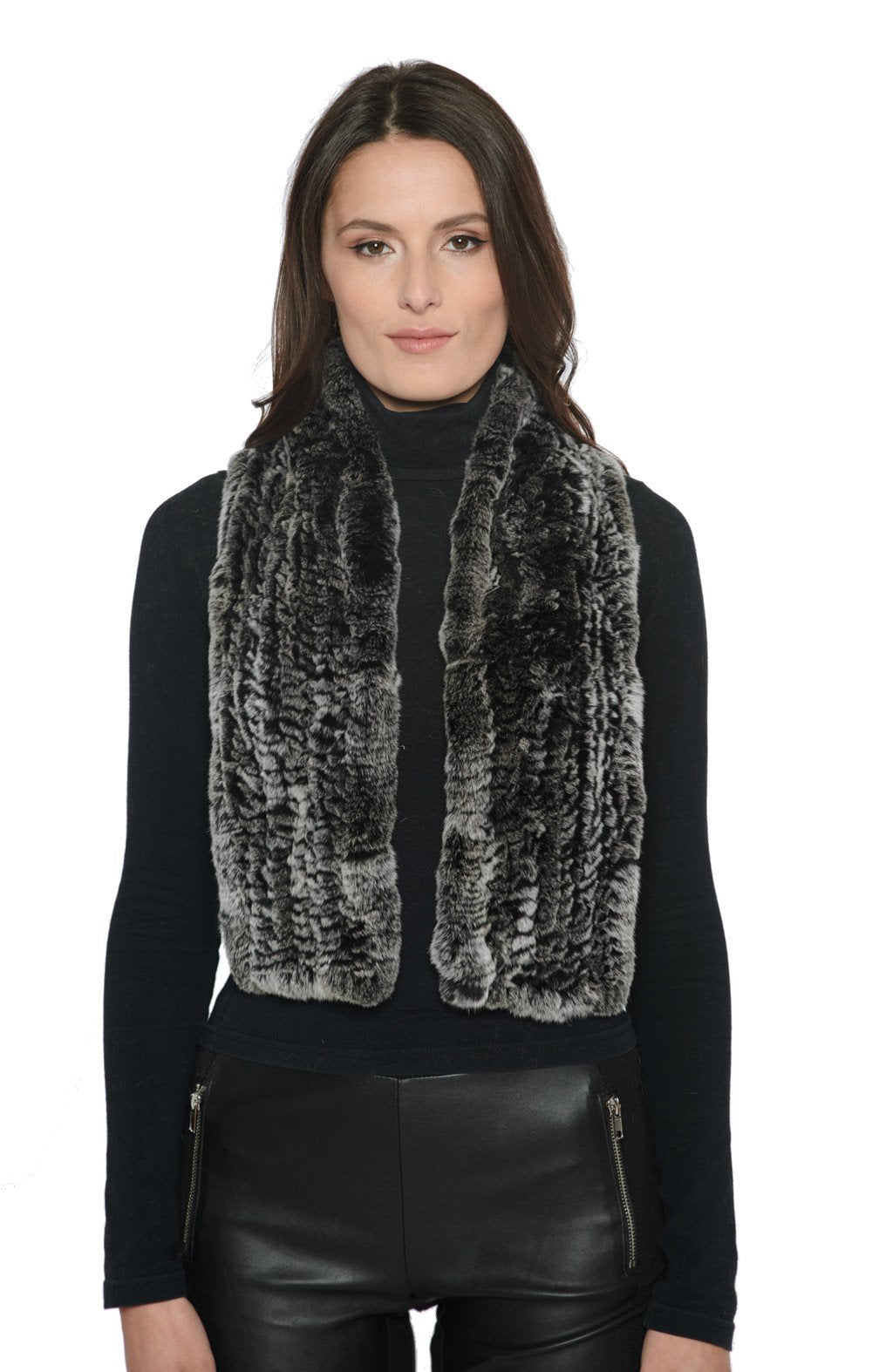 ORLEANS - Pull Through Rectangular Rex Rabbit Scarf