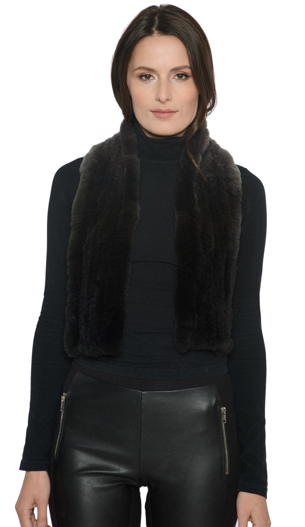 ORLEANS - Pull Through Rectangular Rex Rabbit Scarf