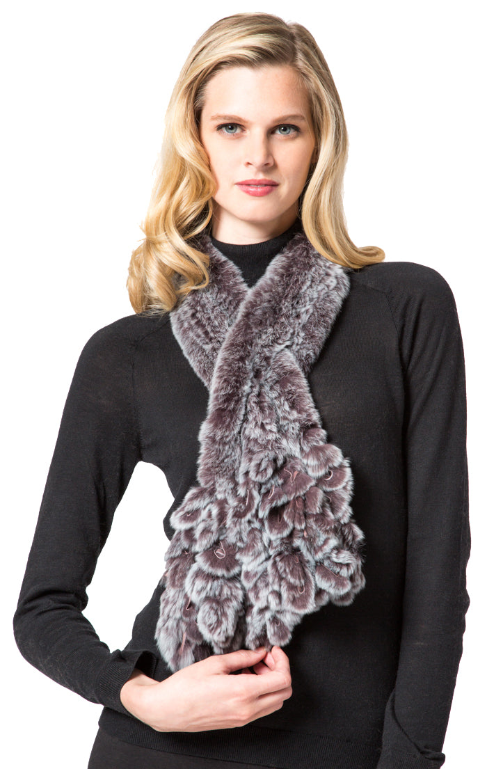 ALBURY - Knitted Rex Scarf with Rex Loop Detail