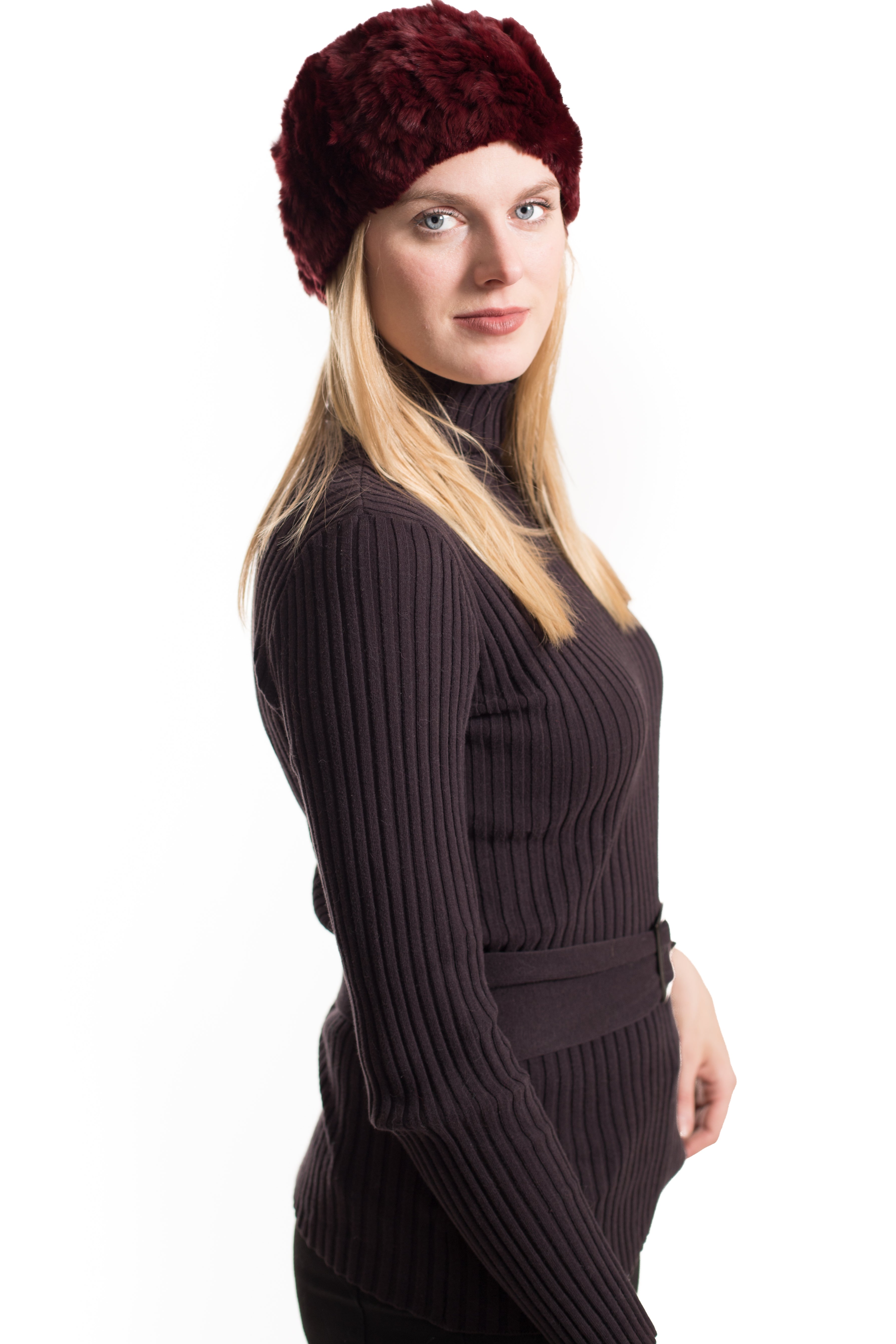 STAFFORD - Knitted Rex Rabbit Headband /Neck Warmer