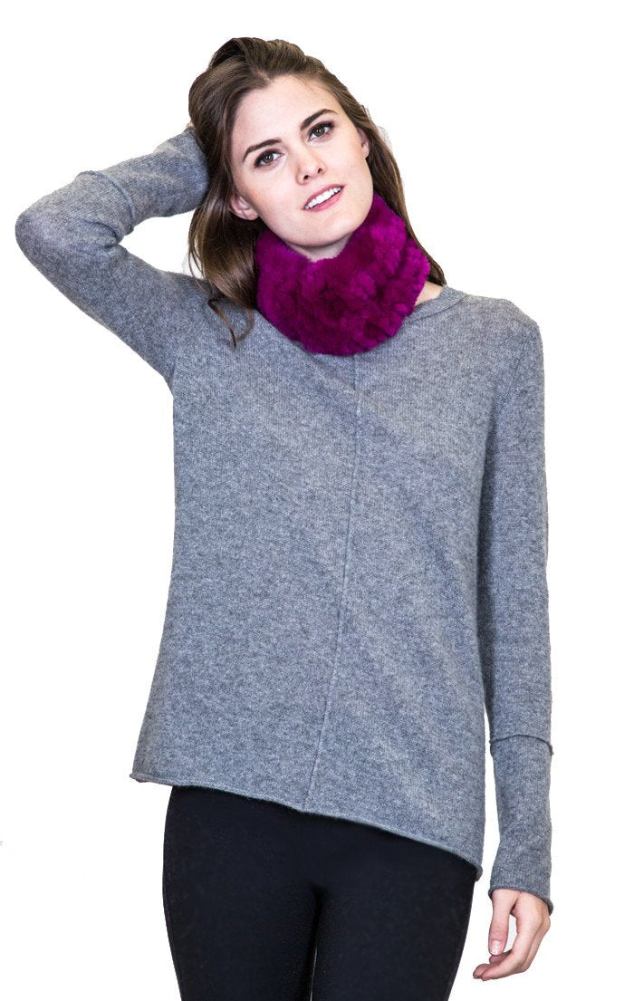 STAFFORD - Knitted Rex Rabbit Headband /Neck Warmer