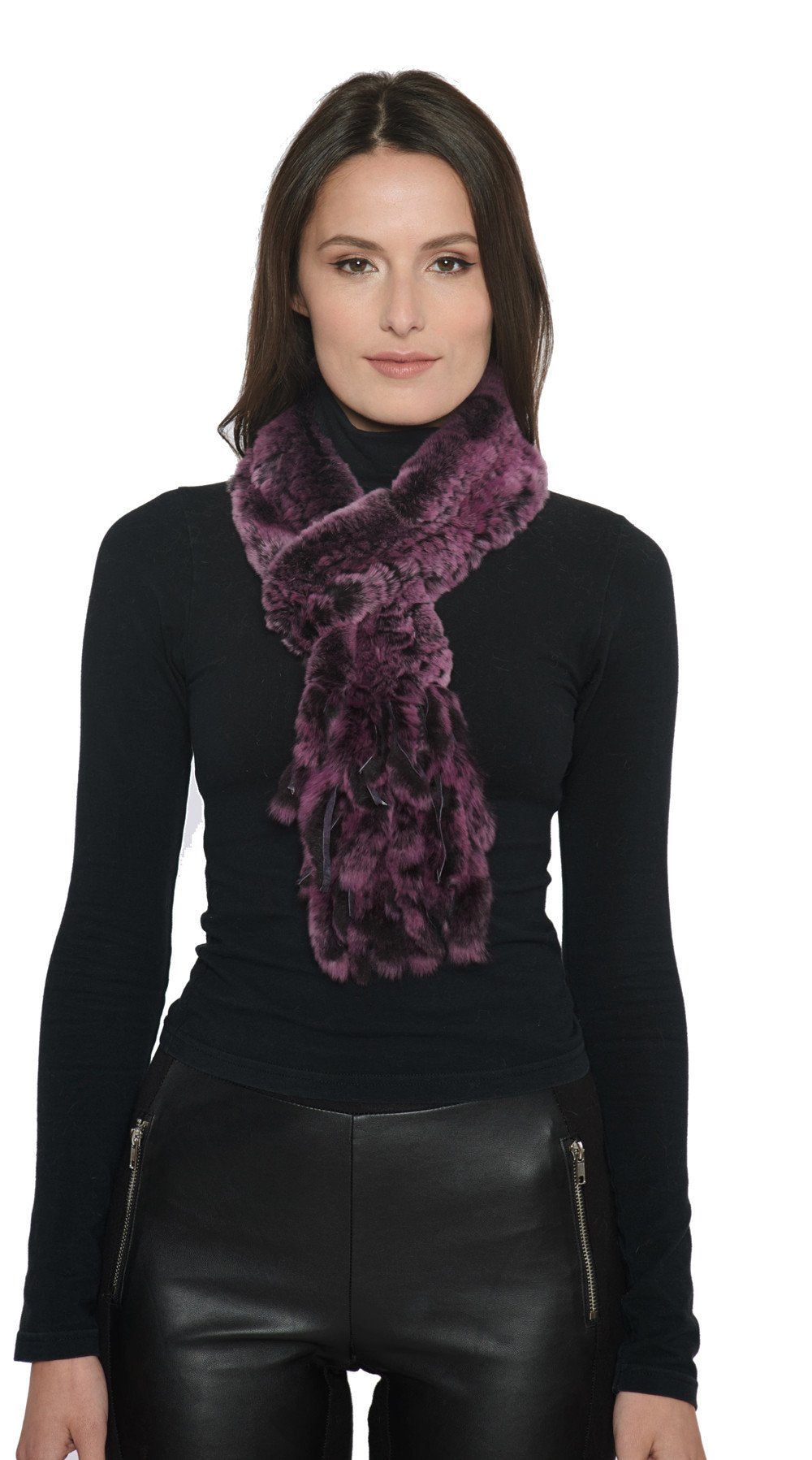 OXFORD - Knitted Rex Loop Scarf with Fringes