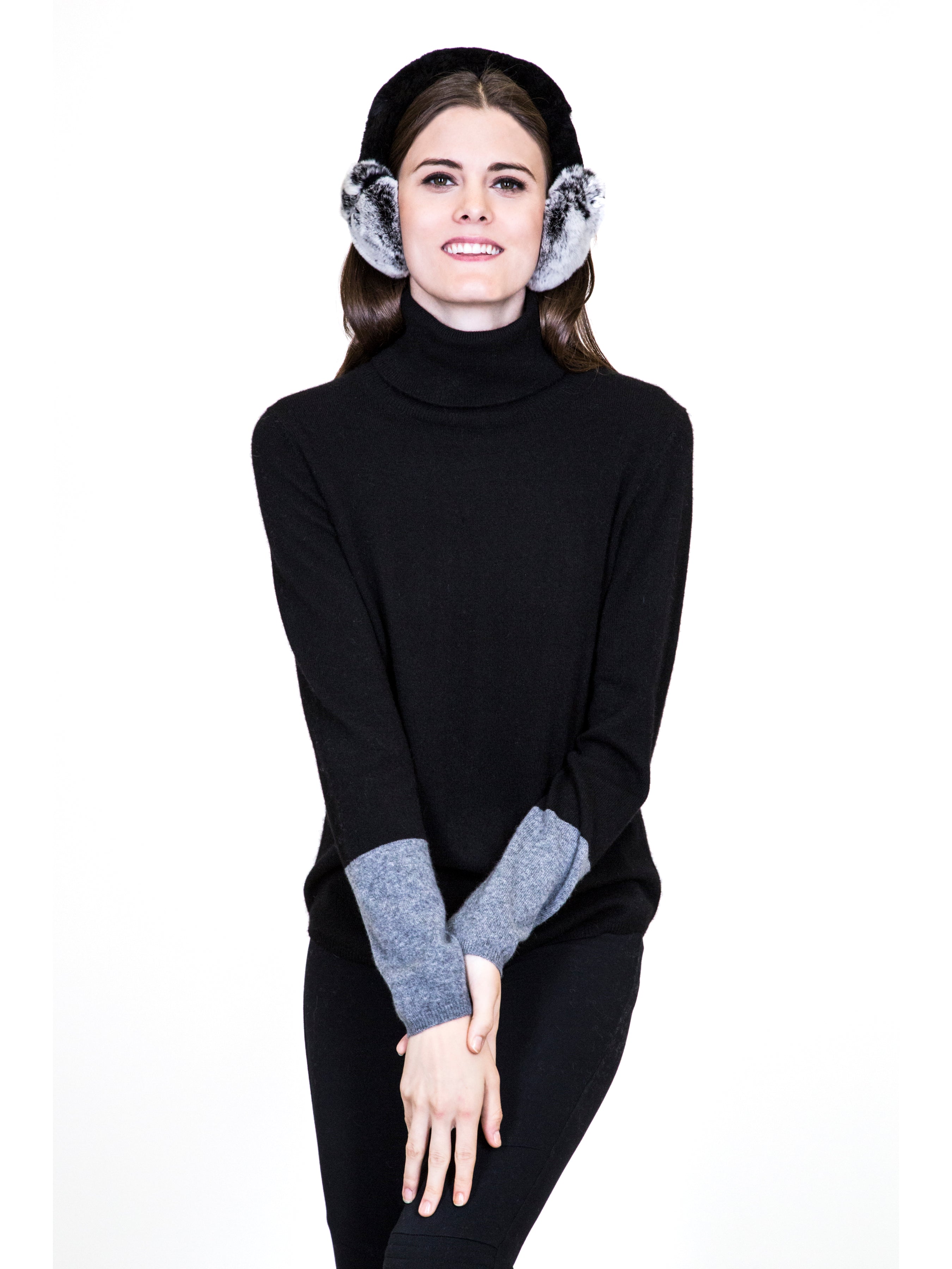 TORVA - Rex Rabbit Earmuffs with Shearling Covered Band